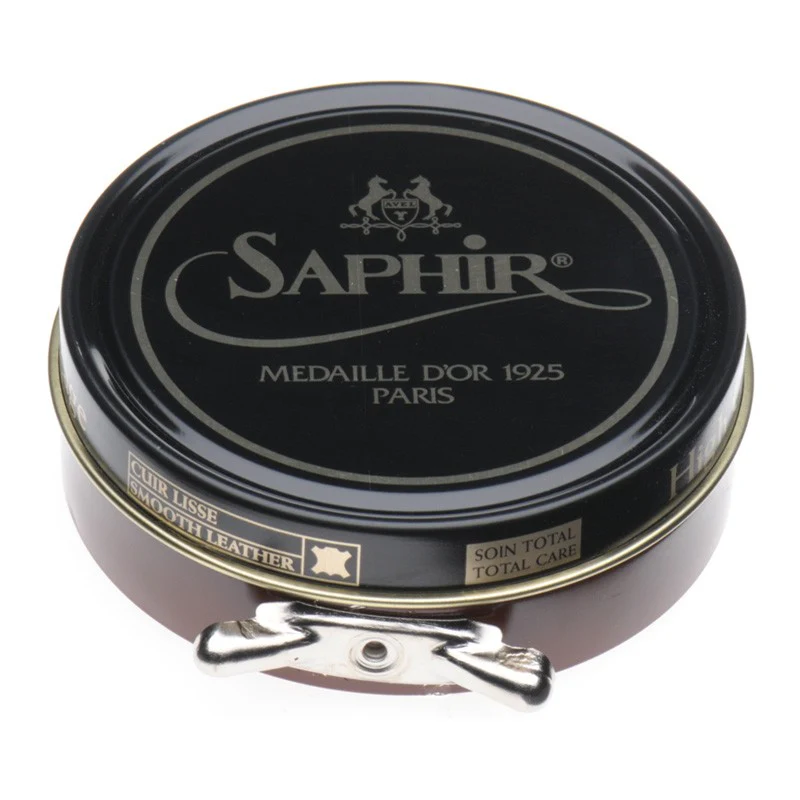 Saphir Pate De Luxe High Gloss Polish 50ml in light brown