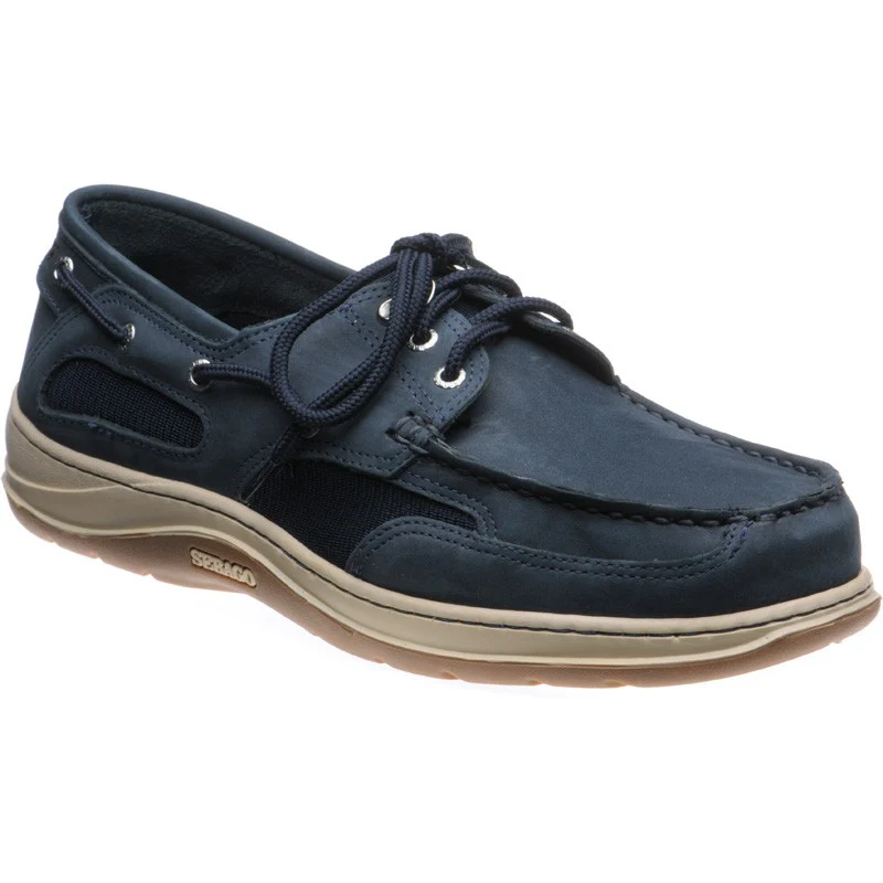 Sebago Clovehitch mens rubber-soled deck shoes in navy