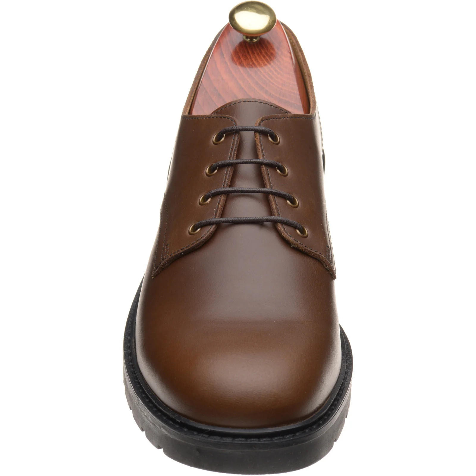 Solovair Gibson shoe mens rubber-soled Derby shoes in brown gaucho - Image 2