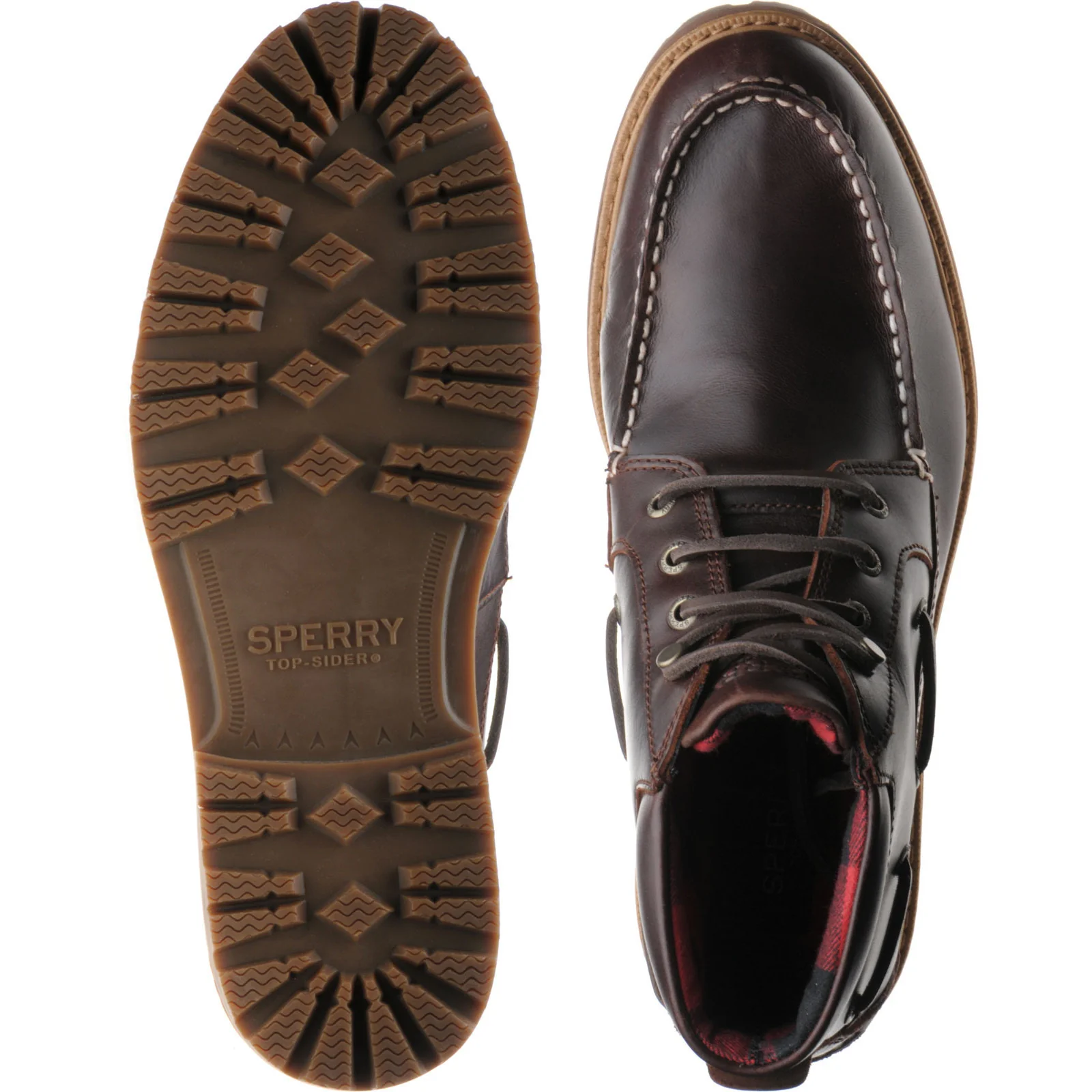 Sperry AO Lug mens rubber-soled Chukka boots in amaretto (second) - Image 3