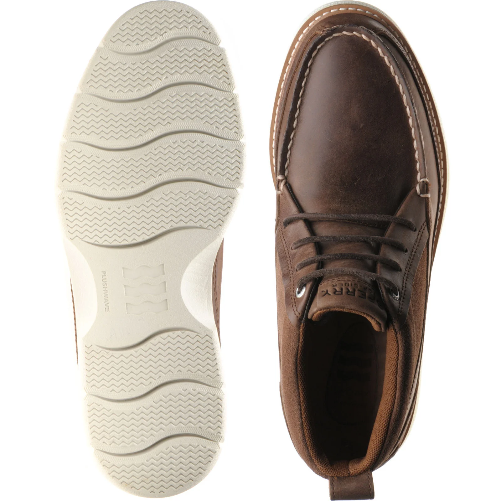 Sperry Plushwave Lug mens rubber-soled Chukka boots in brown - Image 3