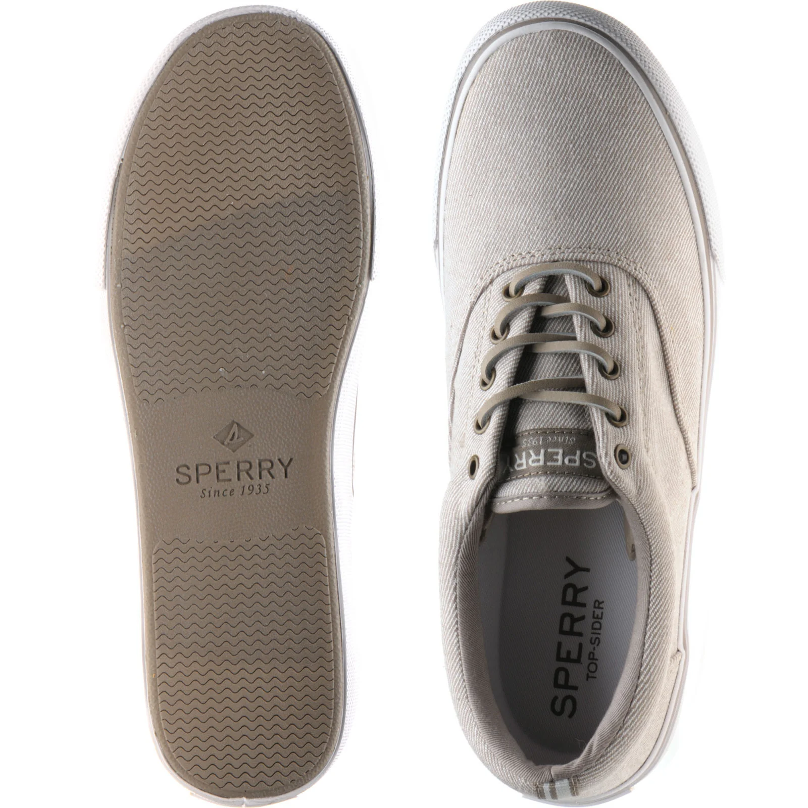 Sperry Striper II mens rubber-soled Oxfords in taupe - Image 3