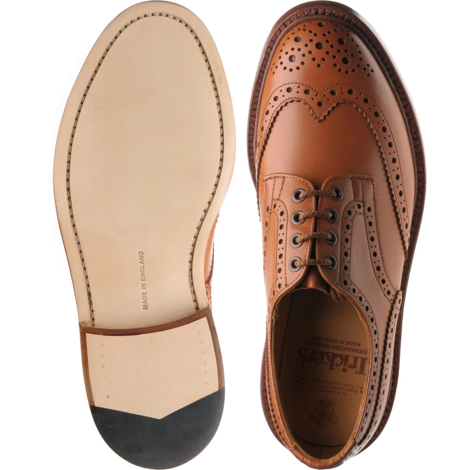Trickers Bourton mens brogues in c shade calf - Image 3