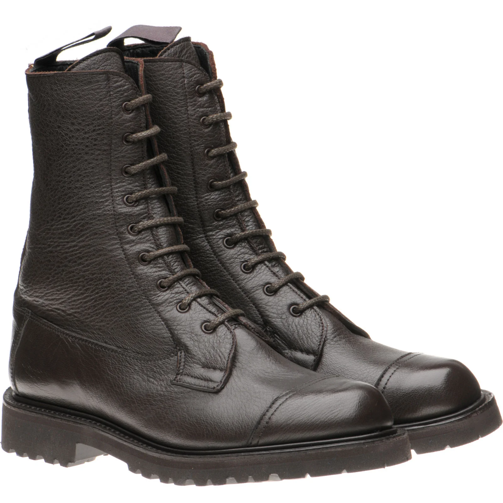 Trickers Lucia ladies rubber-soled boots in dark brown olivvia deer