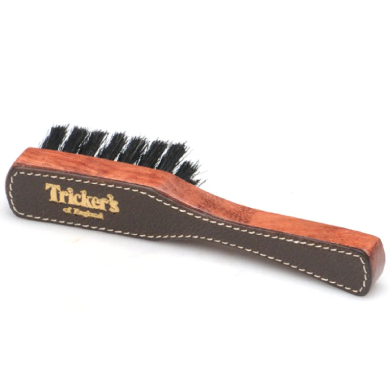 Trickers Shoe Brush Welt in black horse bristle