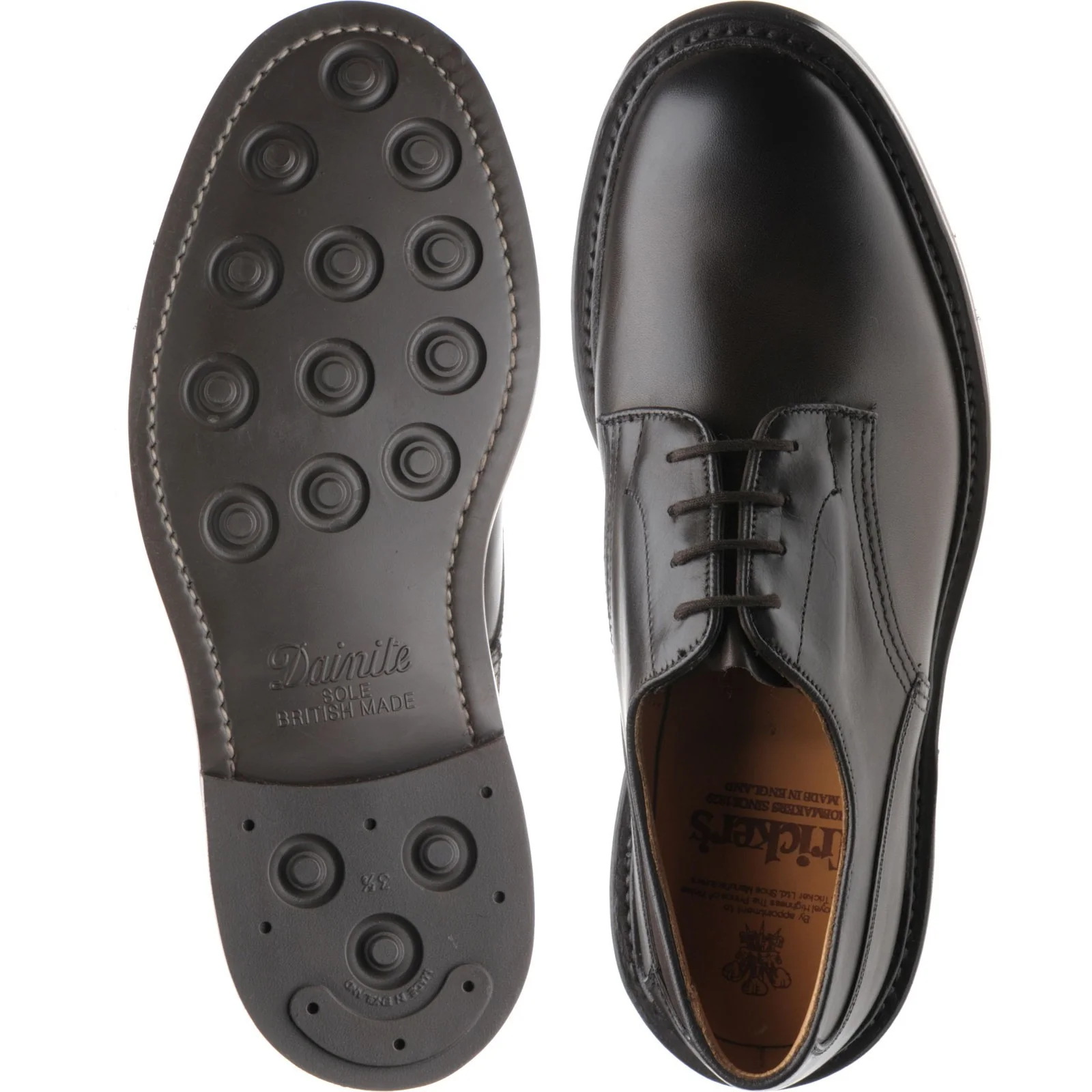Trickers Woodstock (Rubber) mens rubber-soled Derby shoes in espresso calf - Image 3