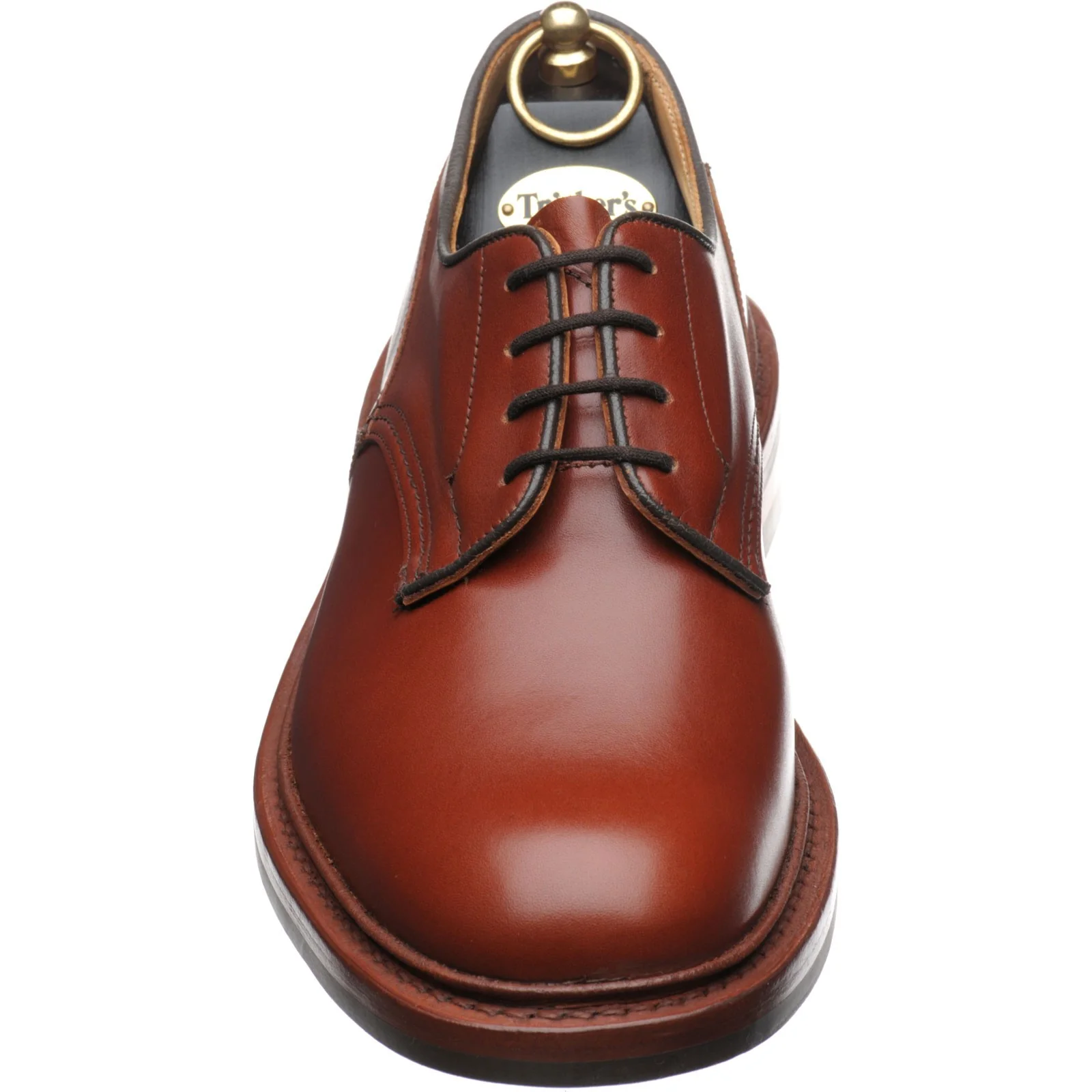 Trickers Woodstock (Rubber) mens rubber-soled Derby shoes in marron calf - Image 2