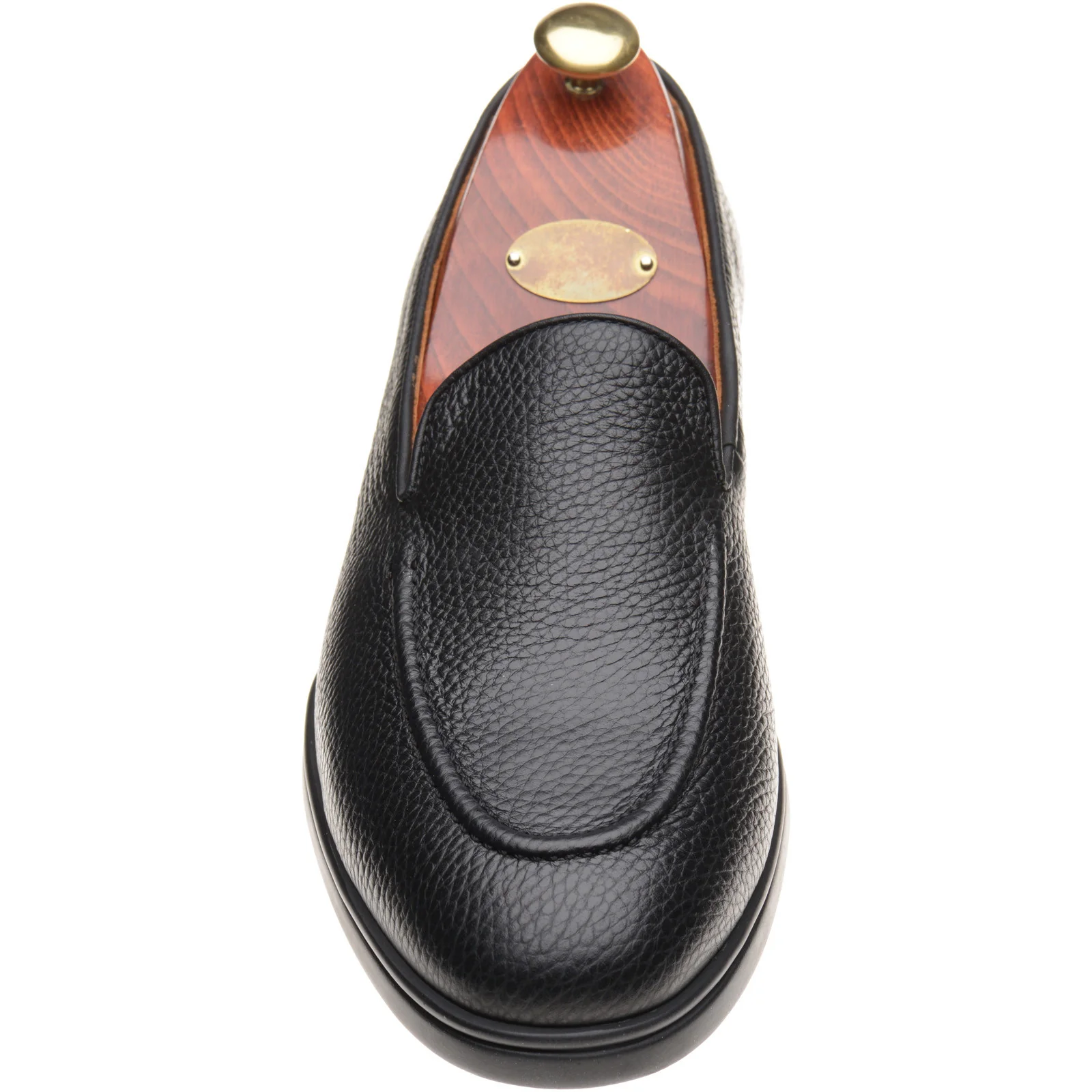 Wildsmith Model 1 mens rubber-soled loafers in black grain - Image 2