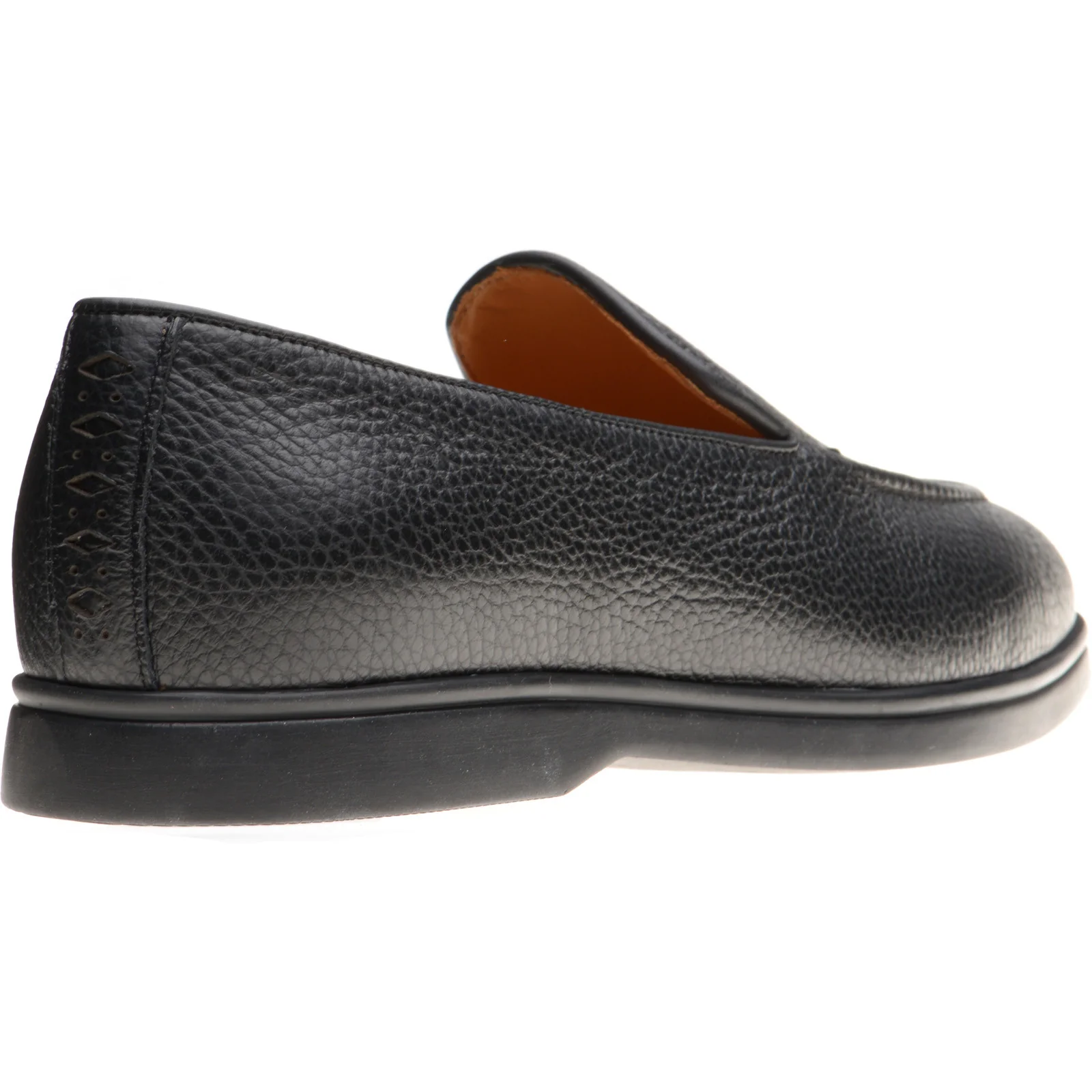 Wildsmith Model 1 mens rubber-soled loafers in black grain - Image 4