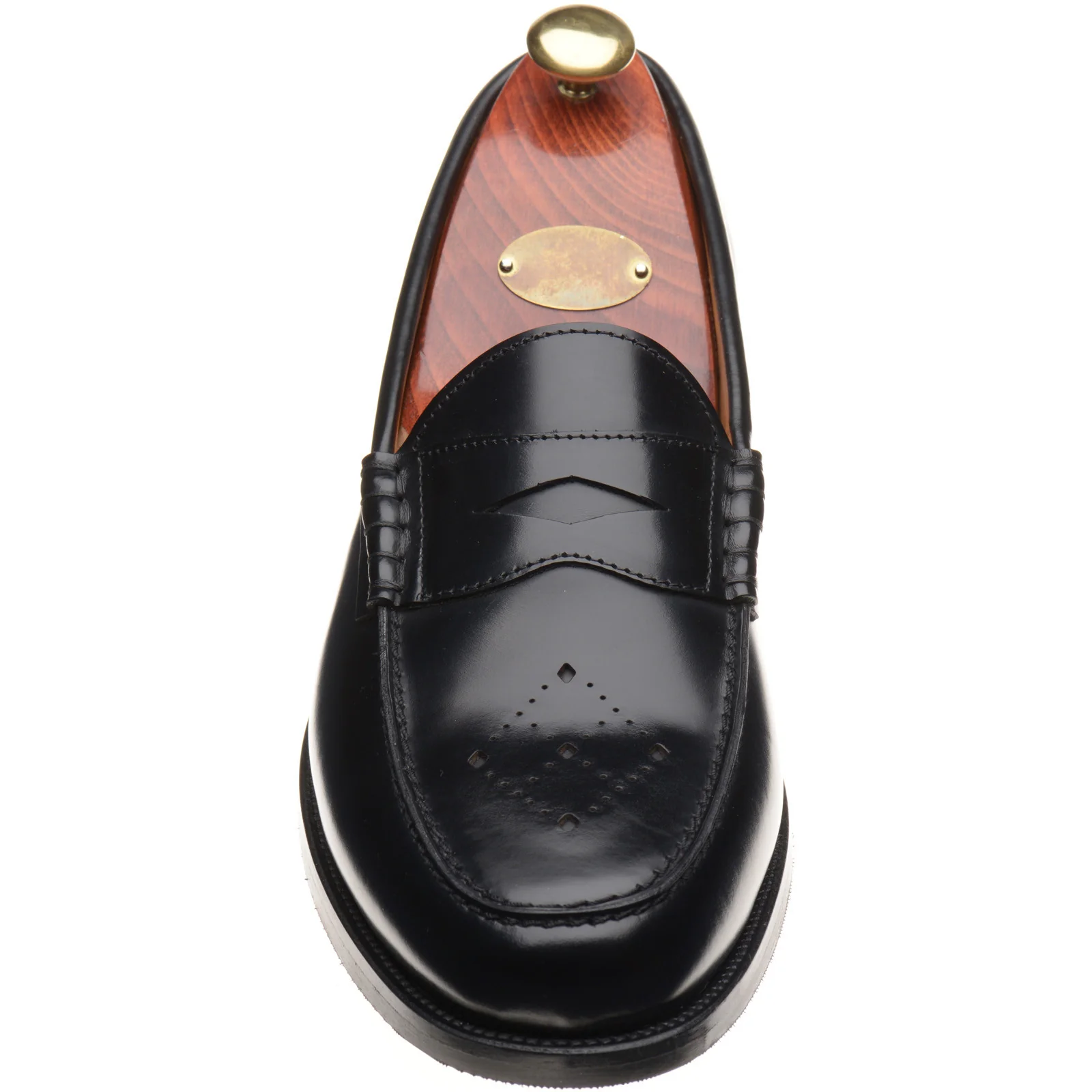 Wildsmith Model 111 mens rubber-soled loafers in black polished - Image 2