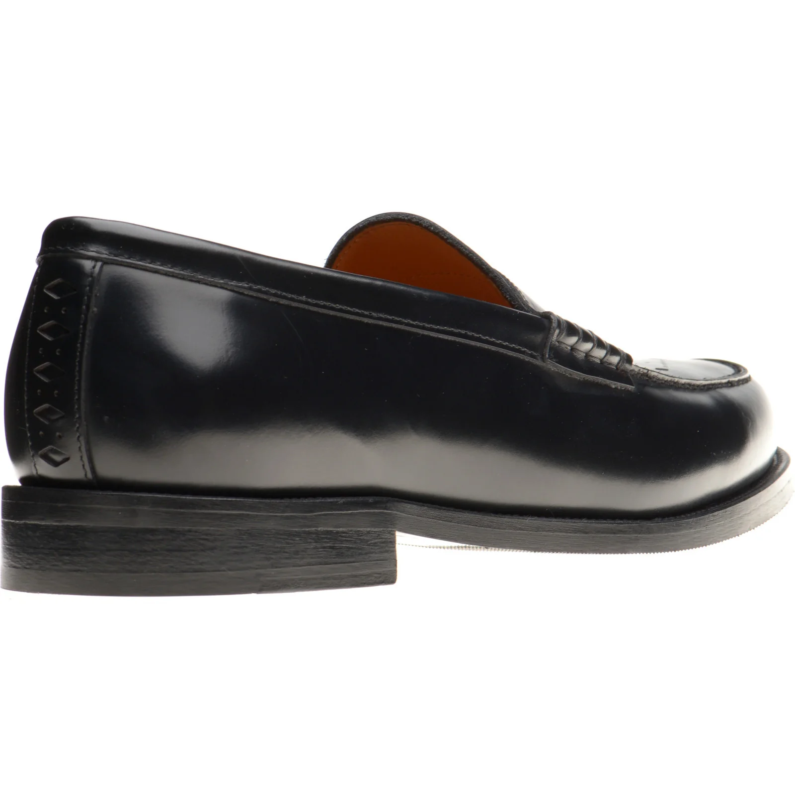 Wildsmith Model 111 mens rubber-soled loafers in black polished - Image 4