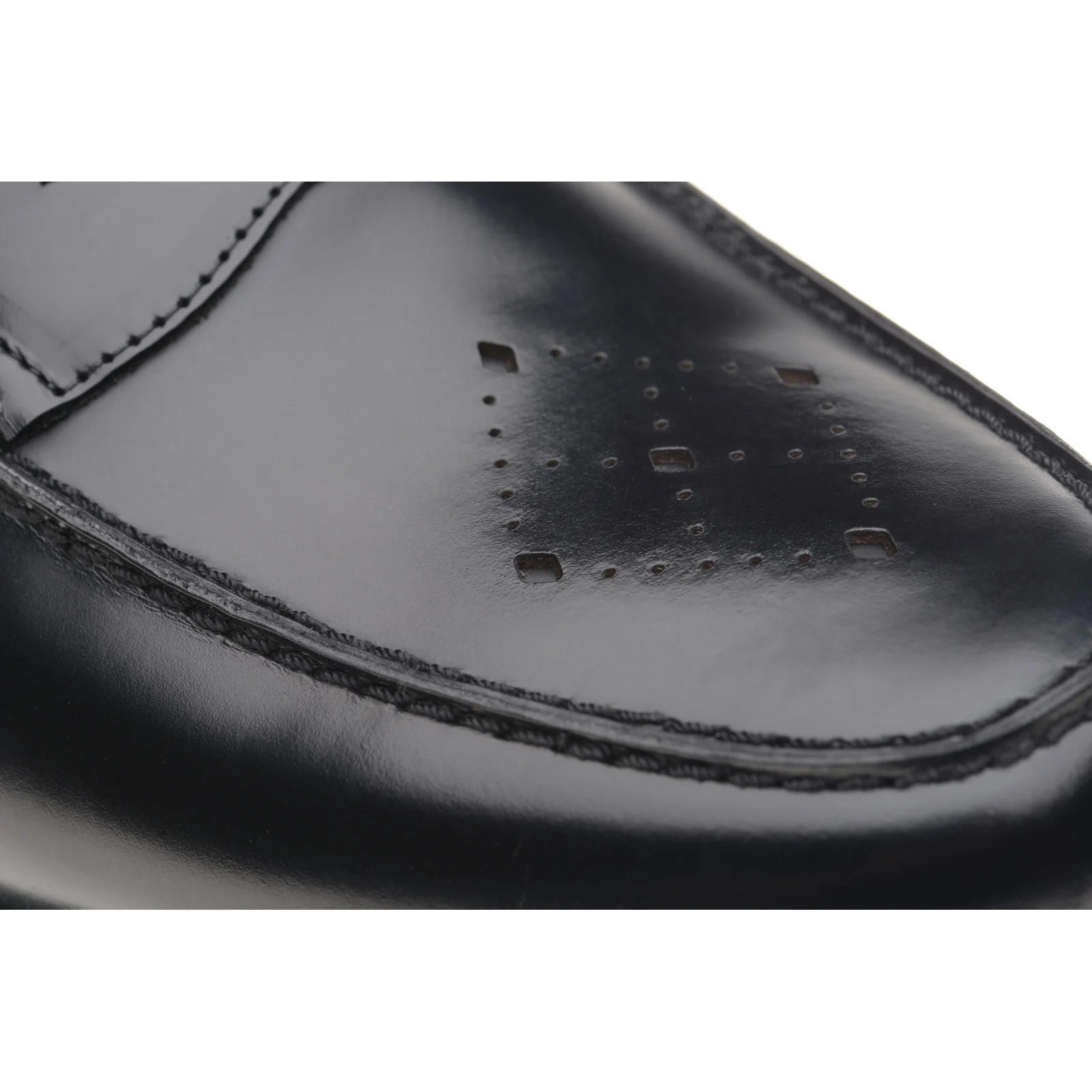 Wildsmith Model 111 mens rubber-soled loafers in black polished - Image 5