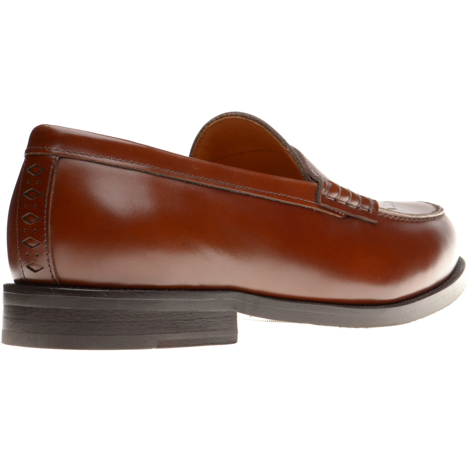 Wildsmith Model 111 mens rubber-soled loafers in cognac polished - Image 4
