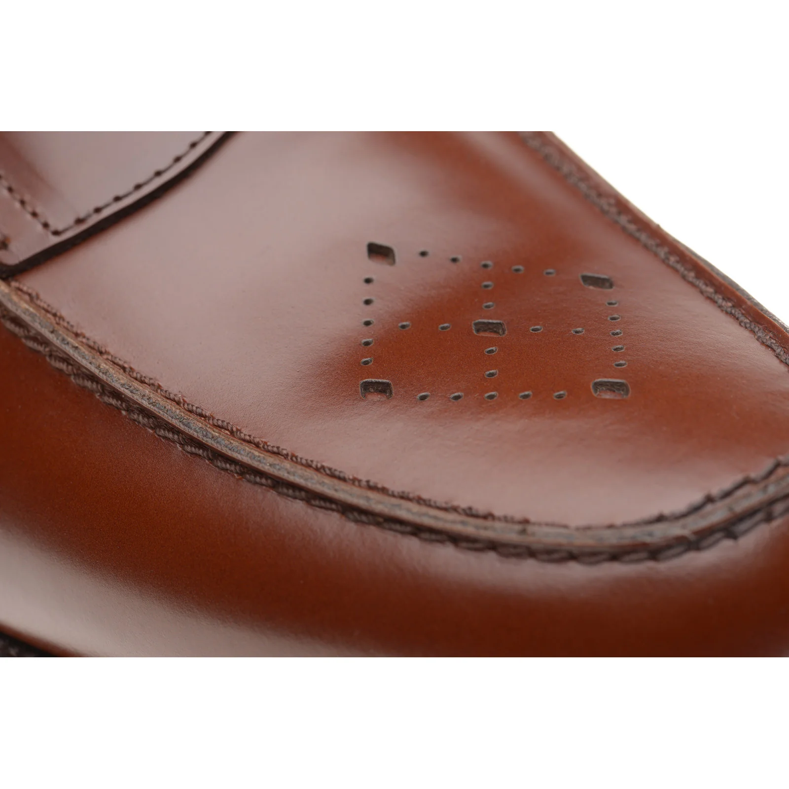 Wildsmith Model 111 mens rubber-soled loafers in cognac polished - Image 5