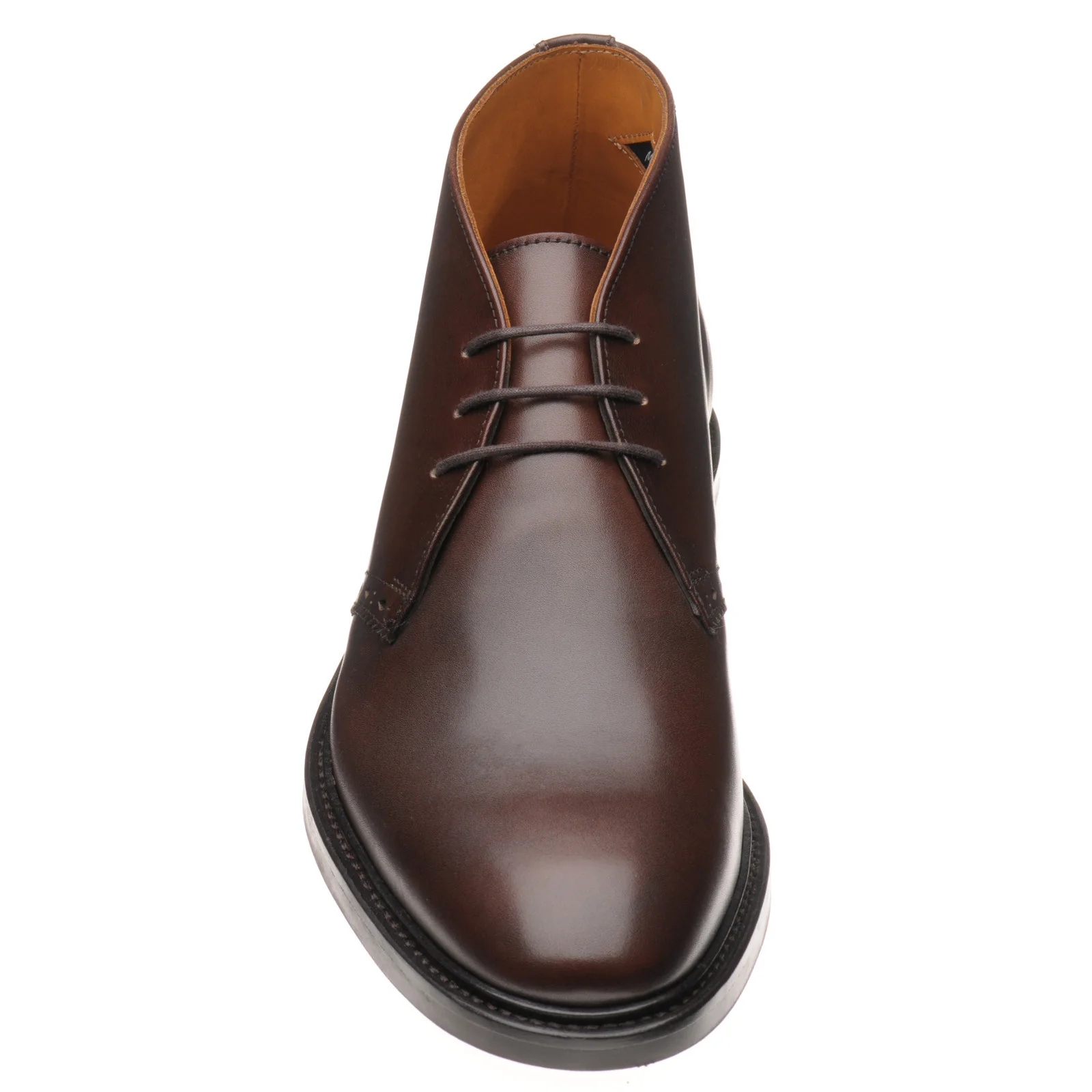 Wildsmith Model 12 mens rubber-soled Chukka boots in dark brown calf - Image 2
