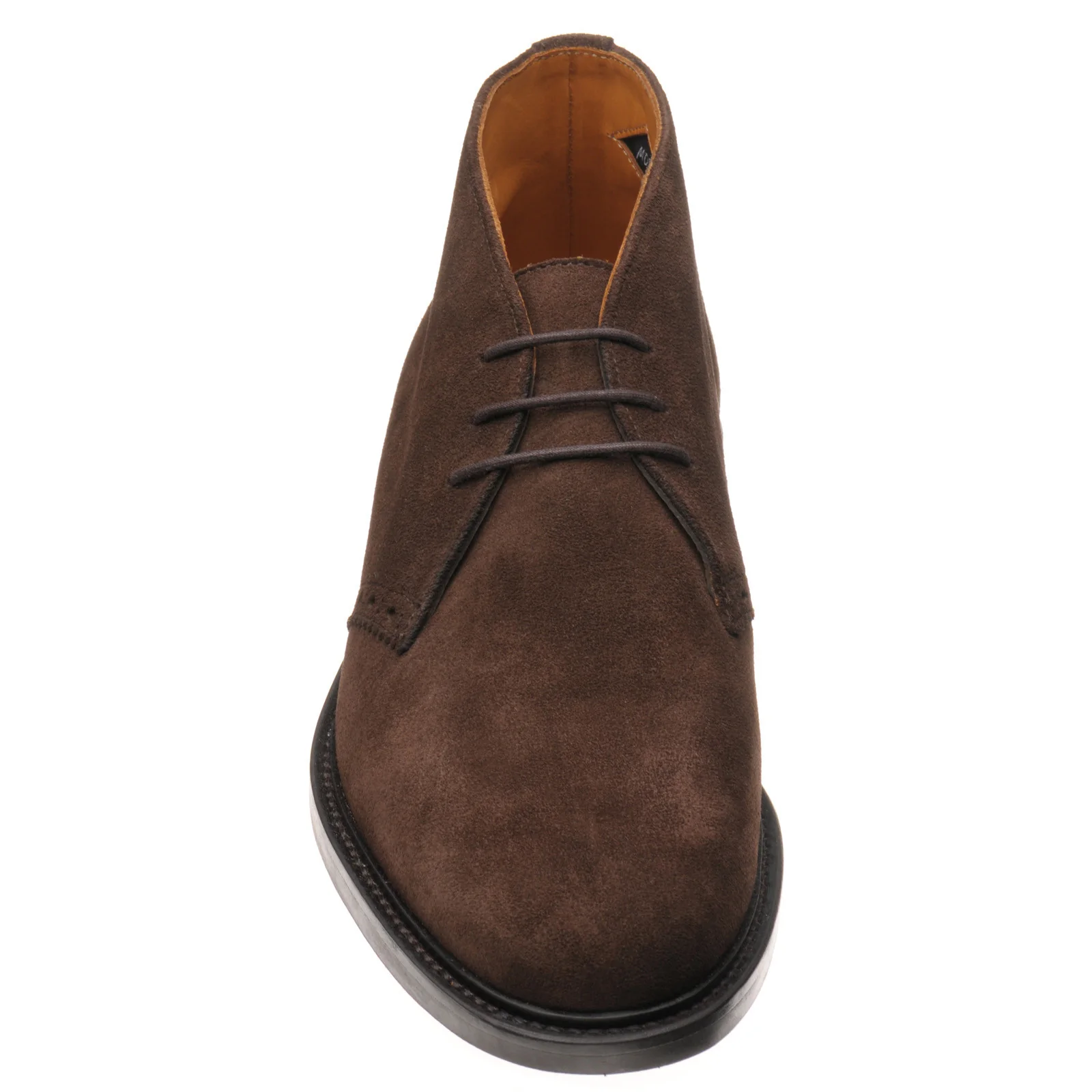 Wildsmith Model 12 mens rubber-soled Chukka boots in dark brown suede - Image 2