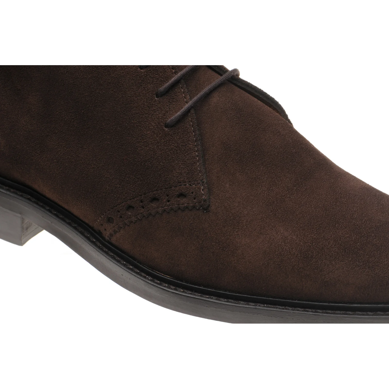 Wildsmith Model 12 mens rubber-soled Chukka boots in dark brown suede - Image 5