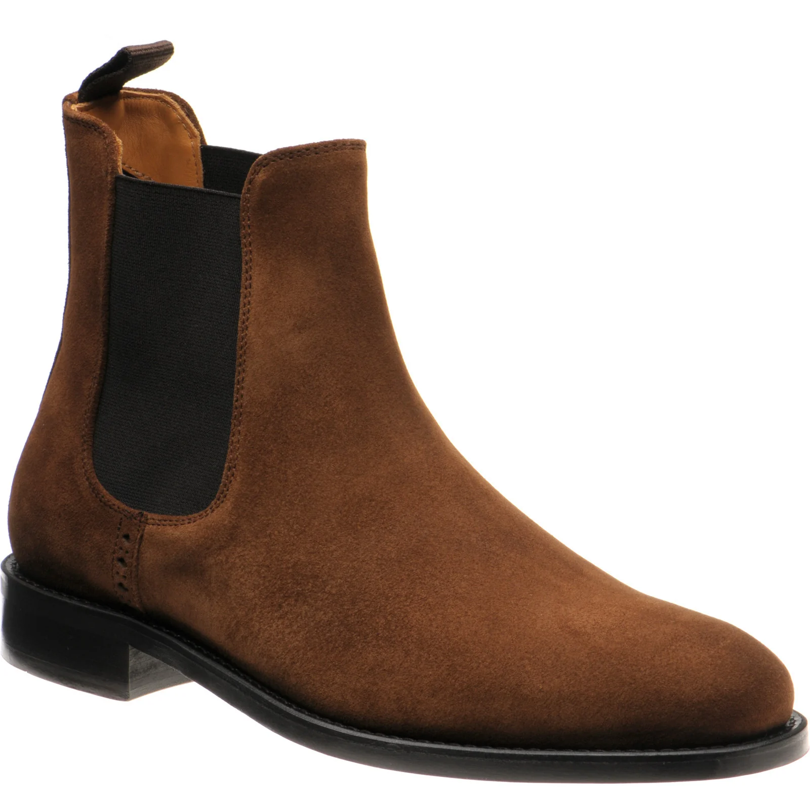 Wildsmith Model 170 mens rubber-soled Chelsea boots in tobacco suede (second)