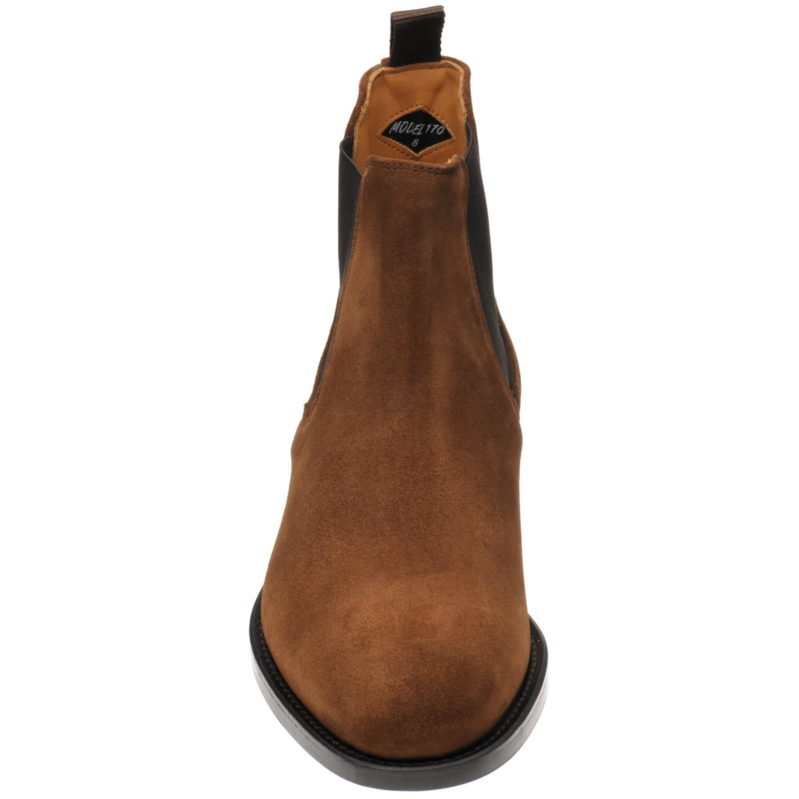Wildsmith Model 170 mens rubber-soled Chelsea boots in tobacco suede (second) - Image 2