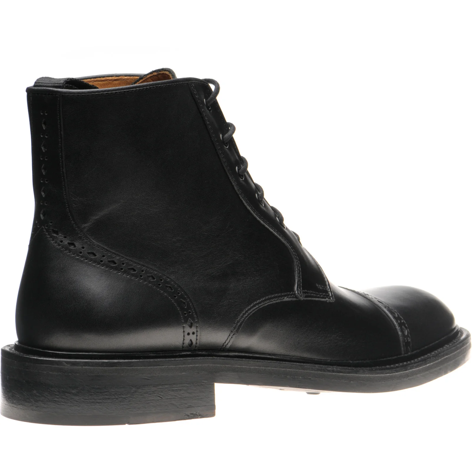 Wildsmith Model 18 mens rubber-soled boots in black calf (second) - Image 4