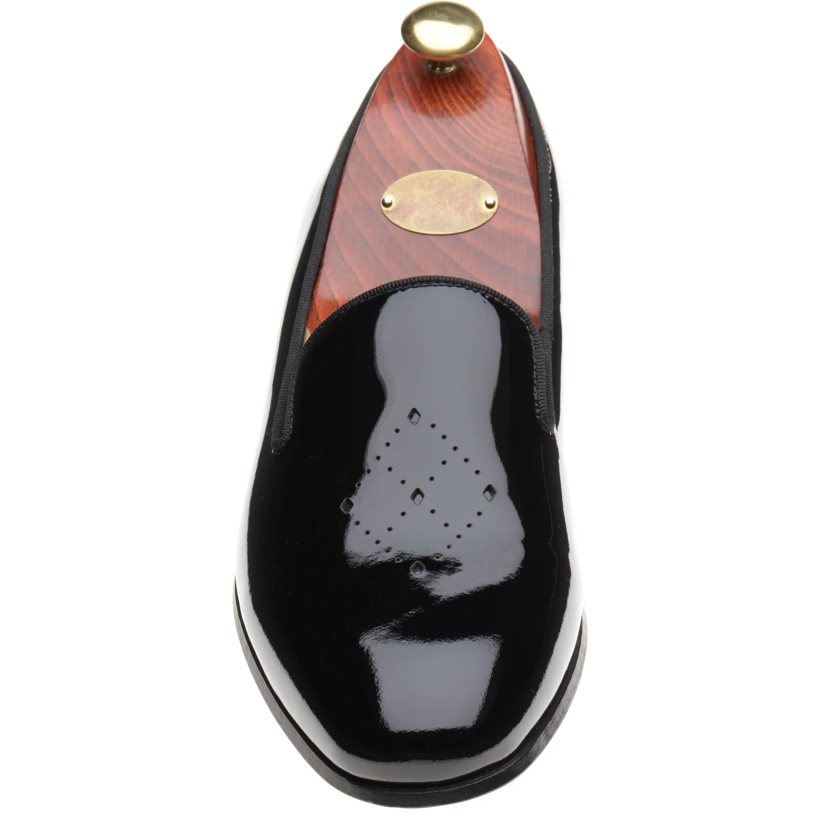 Wildsmith Model 2 mens house shoes in black patent - Image 2
