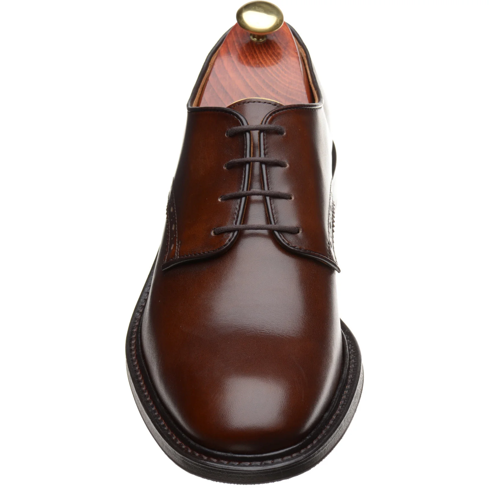 Wildsmith Model 26 mens rubber-soled Derby shoes in dark brown calf - Image 2