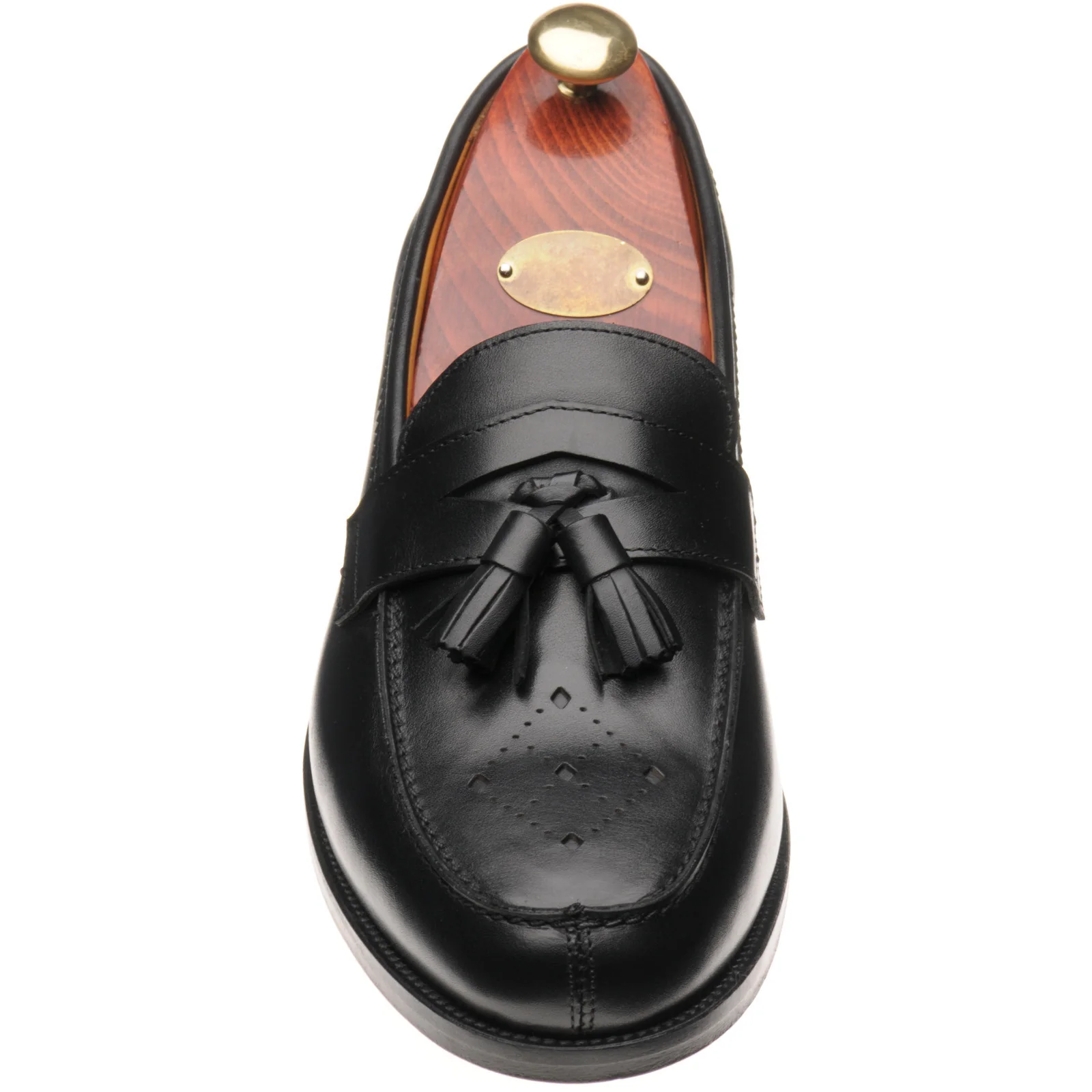 Wildsmith Model 27 mens tasselled loafers in black calf (second) - Image 2