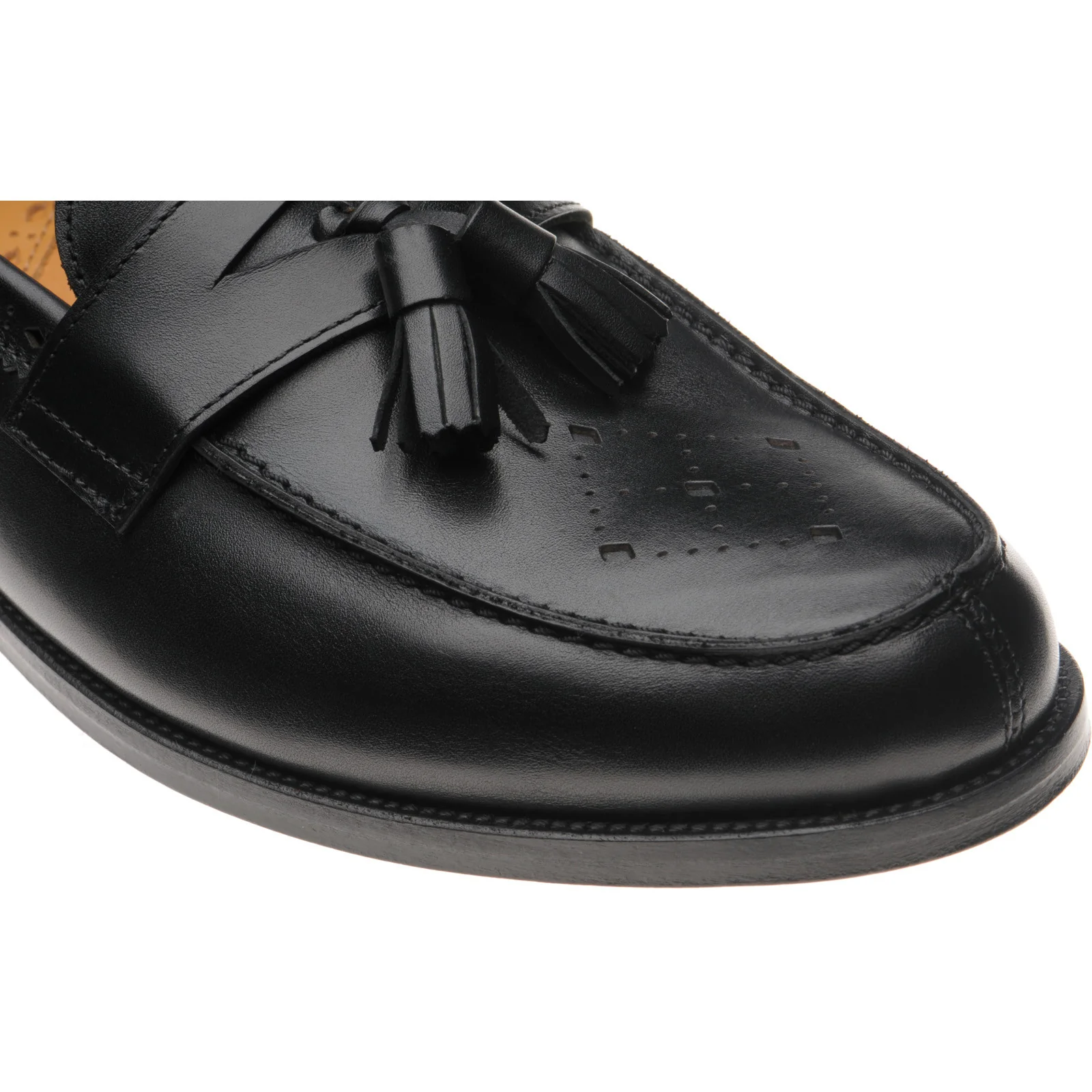 Wildsmith Model 27 mens tasselled loafers in black calf (second) - Image 5