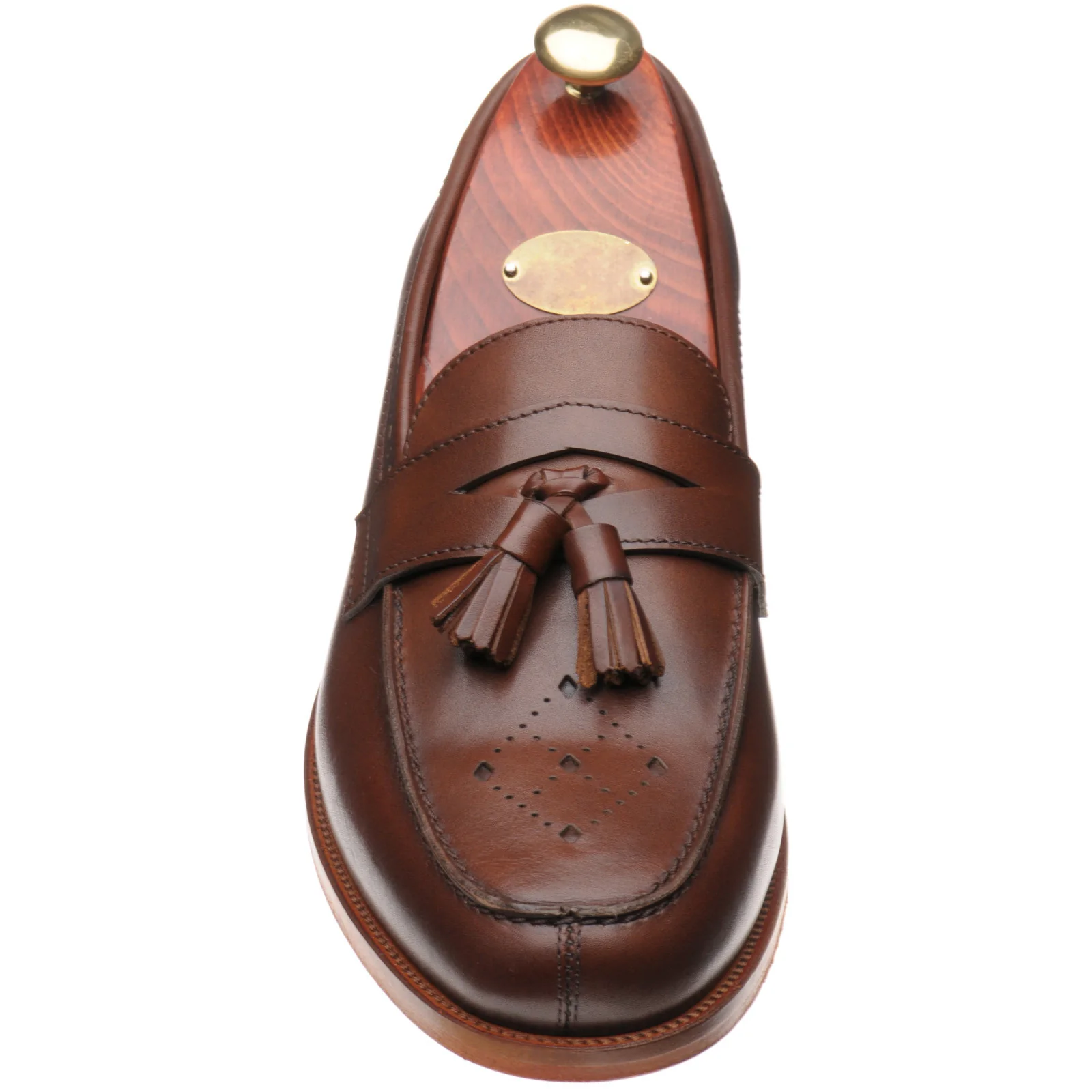 Wildsmith Model 27 mens tasselled loafers in cognac calf (second) - Image 2