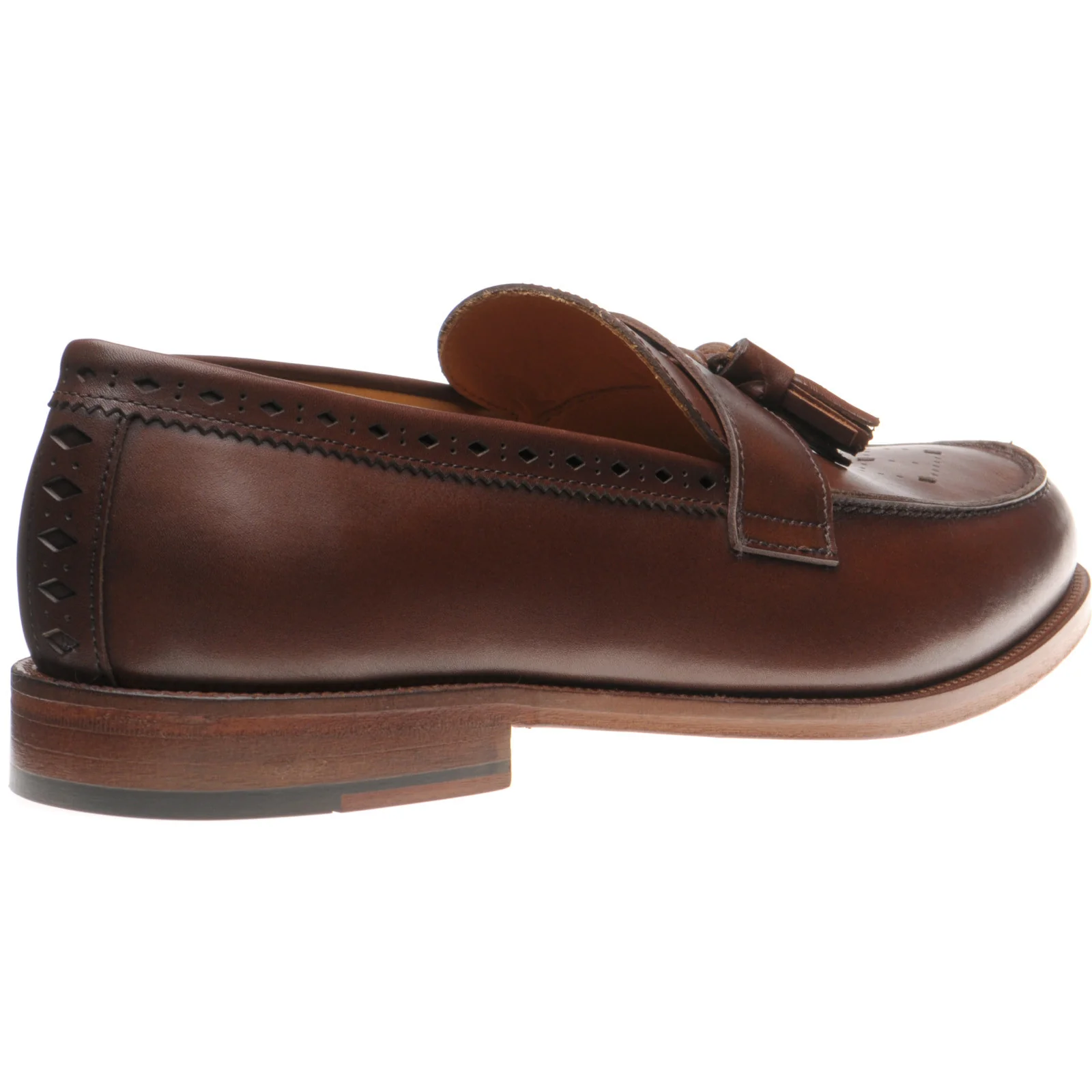 Wildsmith Model 27 mens tasselled loafers in cognac calf (second) - Image 4