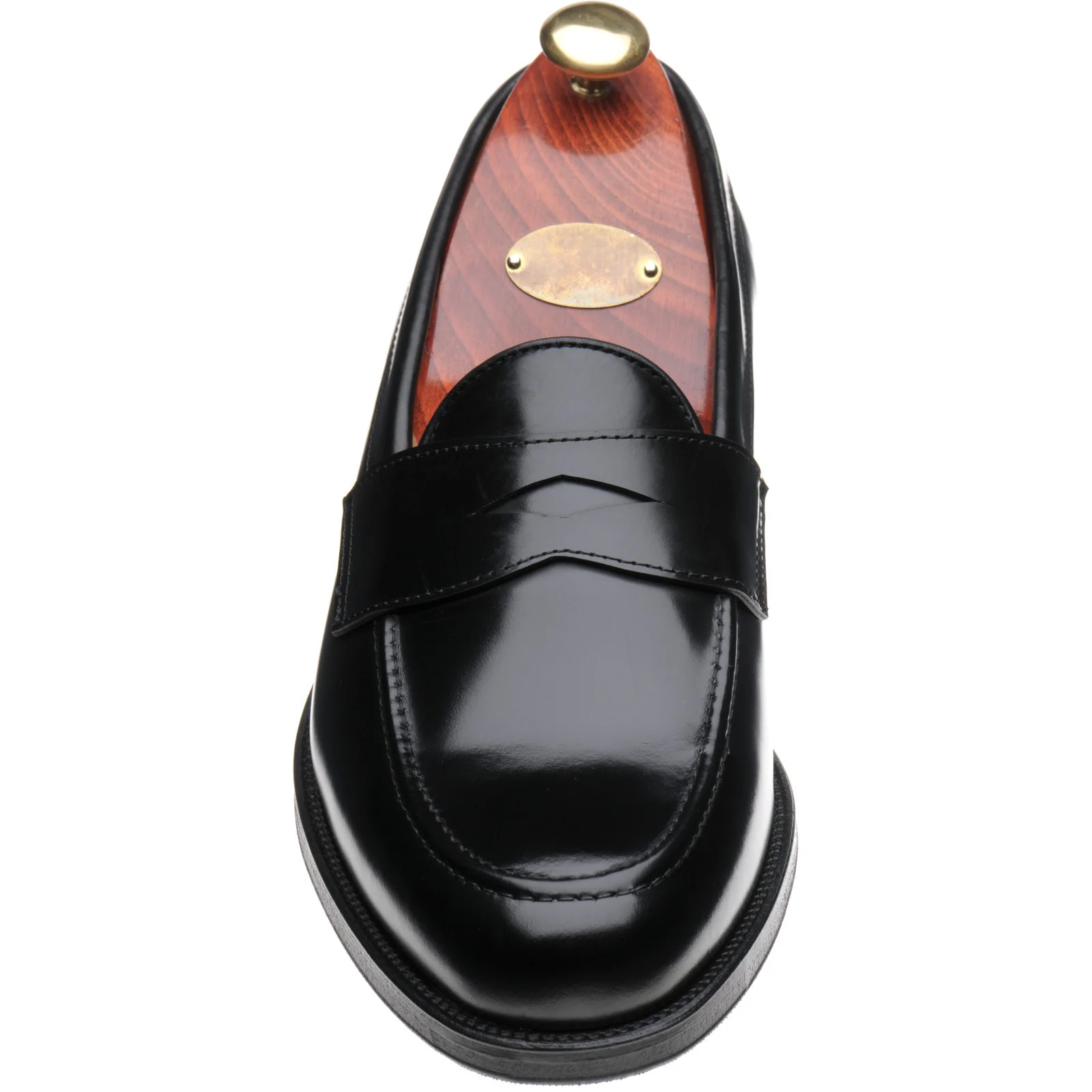 Wildsmith Model 31 mens rubber-soled loafers in black polished - Image 2