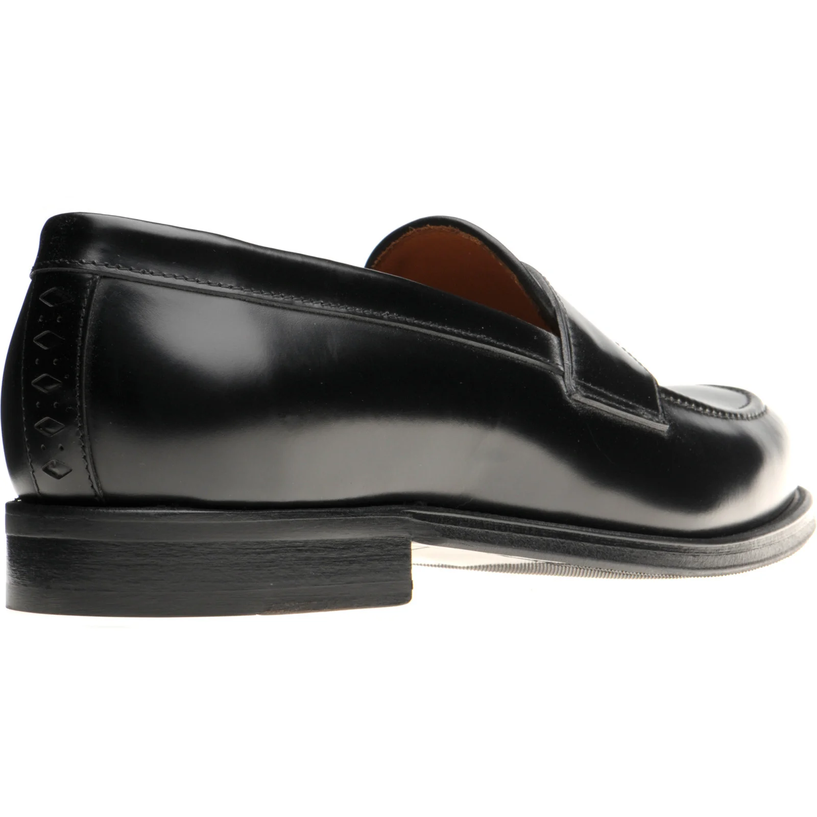Wildsmith Model 31 mens rubber-soled loafers in black polished - Image 4