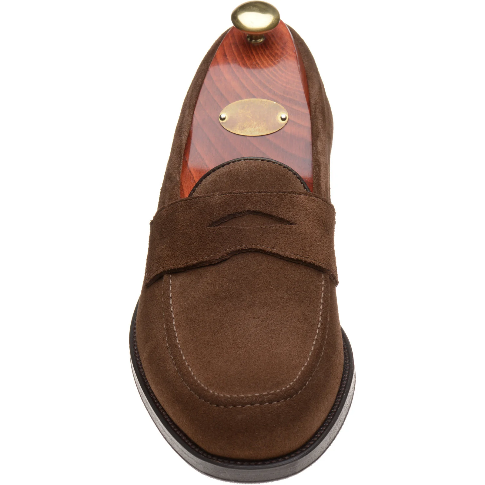 Wildsmith Model 31 mens rubber-soled loafers in brown suede - Image 2