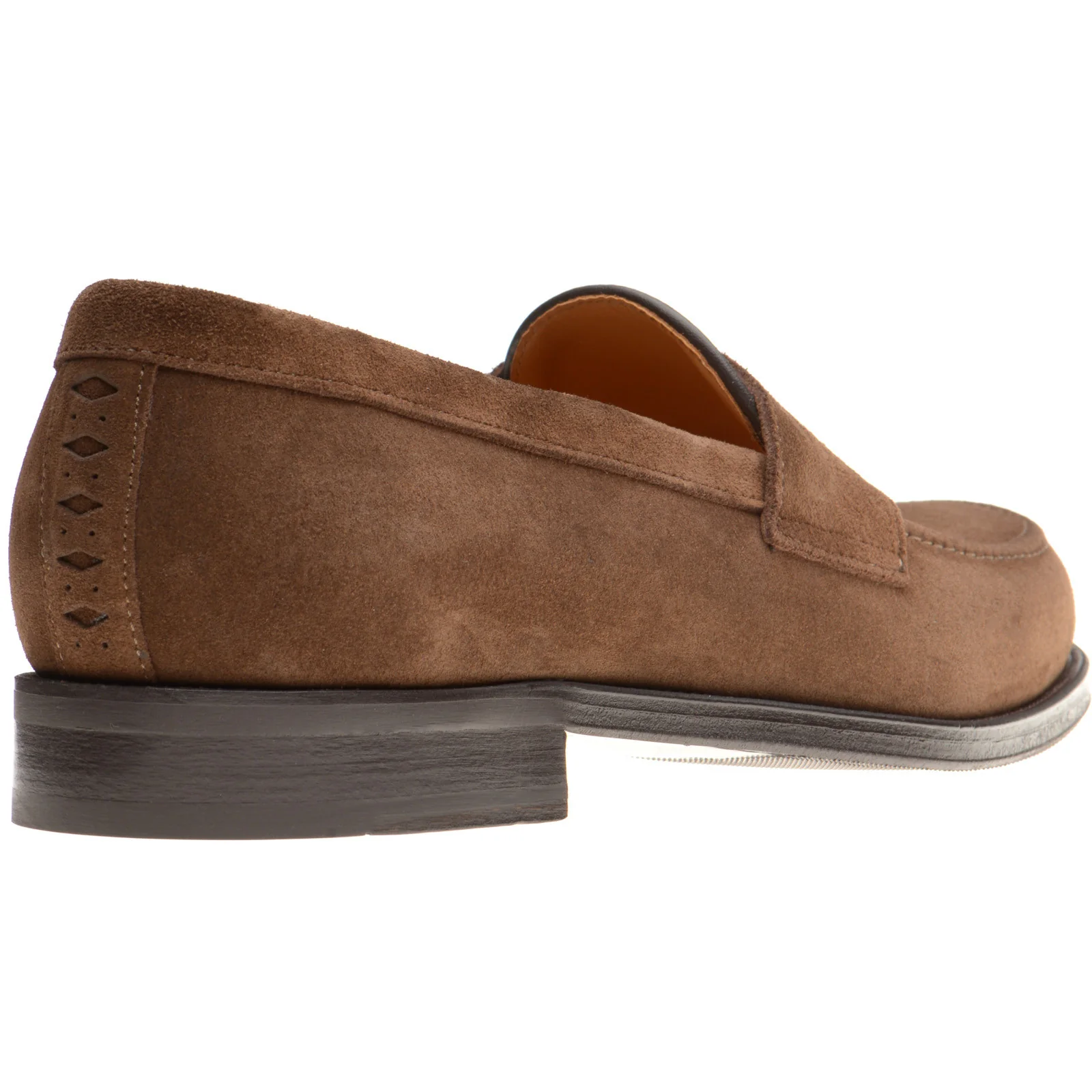 Wildsmith Model 31 mens rubber-soled loafers in brown suede - Image 4