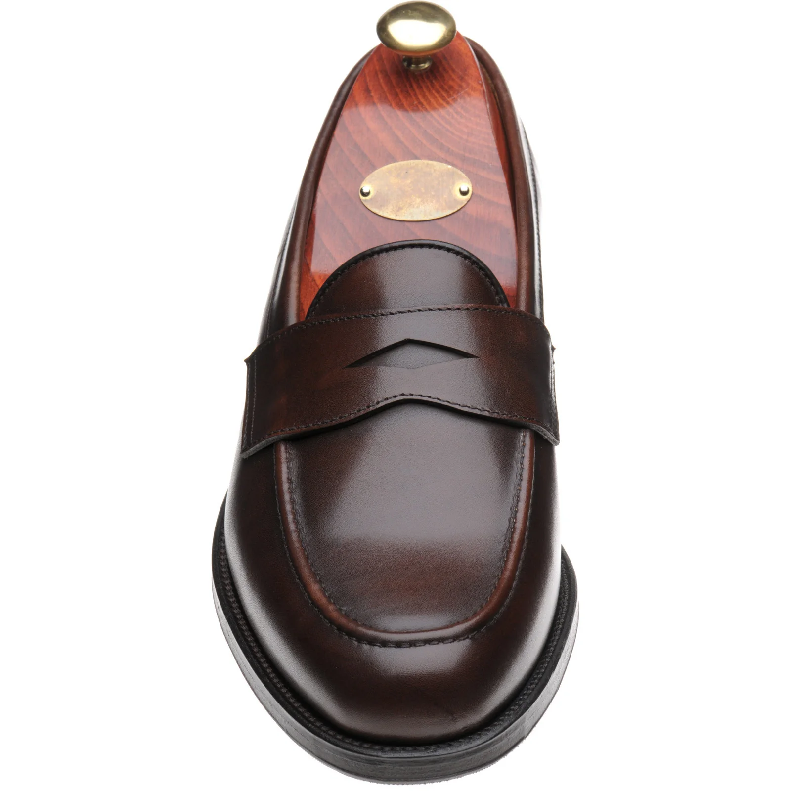 Wildsmith Model 31 mens rubber-soled loafers in dark brown calf (second) - Image 2