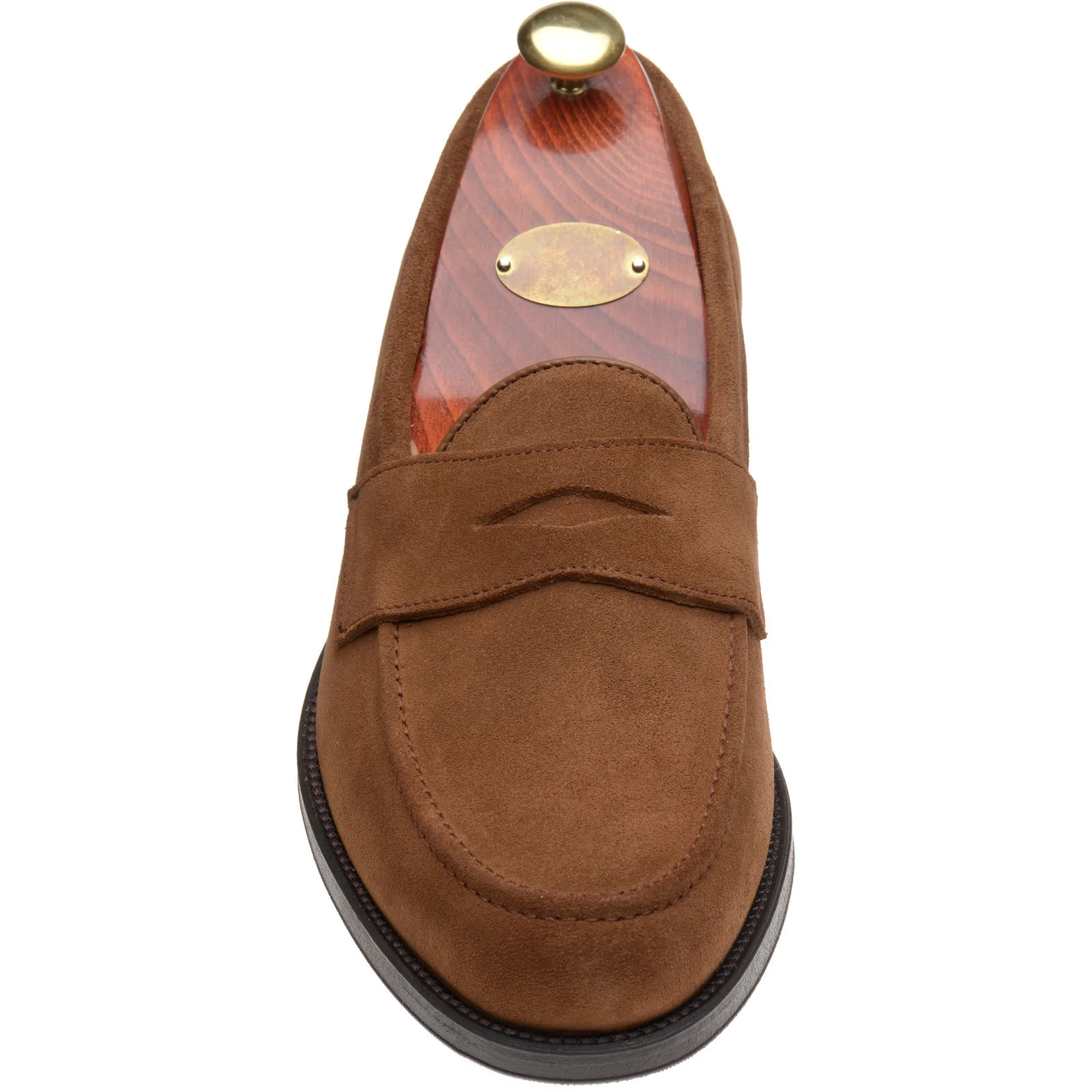 Wildsmith Model 31 mens rubber-soled loafers in tobacco suede - Image 2