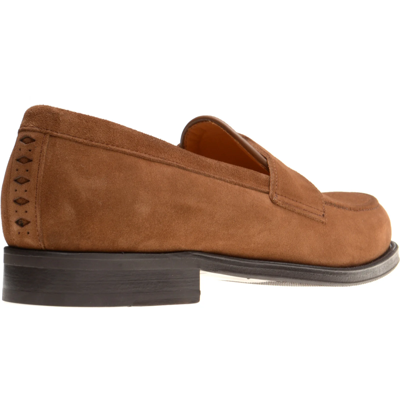 Wildsmith Model 31 mens rubber-soled loafers in tobacco suede - Image 4
