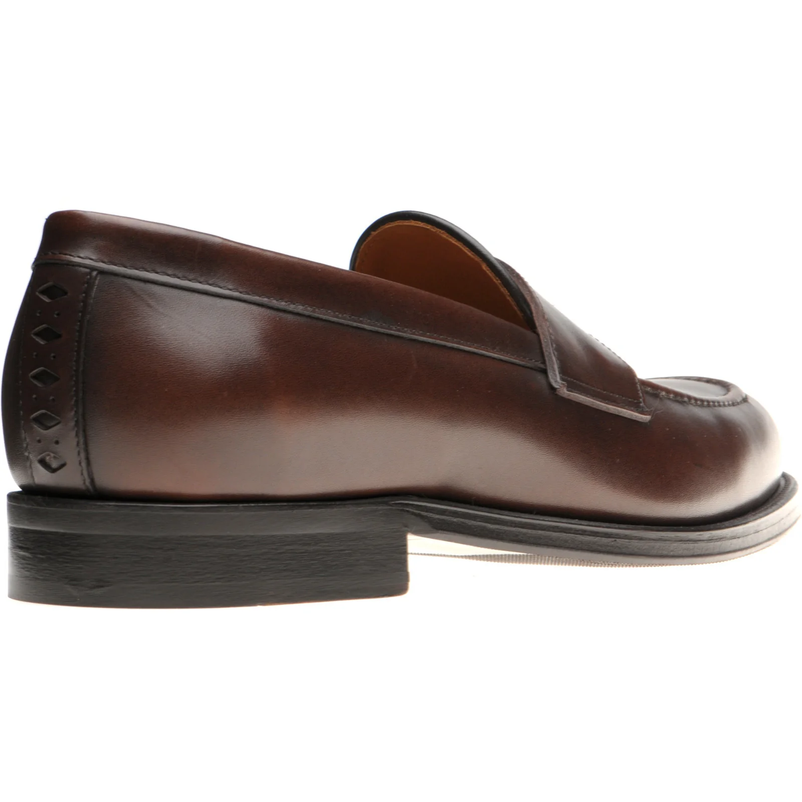 Wildsmith Model 31 Rubber mens rubber-soled loafers in dark brown calf (second) - Image 4