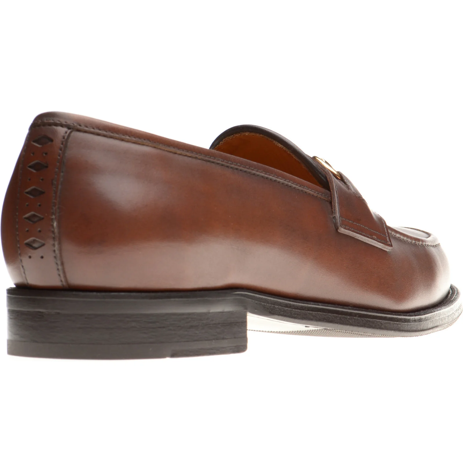 Wildsmith Model 51 mens rubber-soled loafers in cognac calf - Image 4