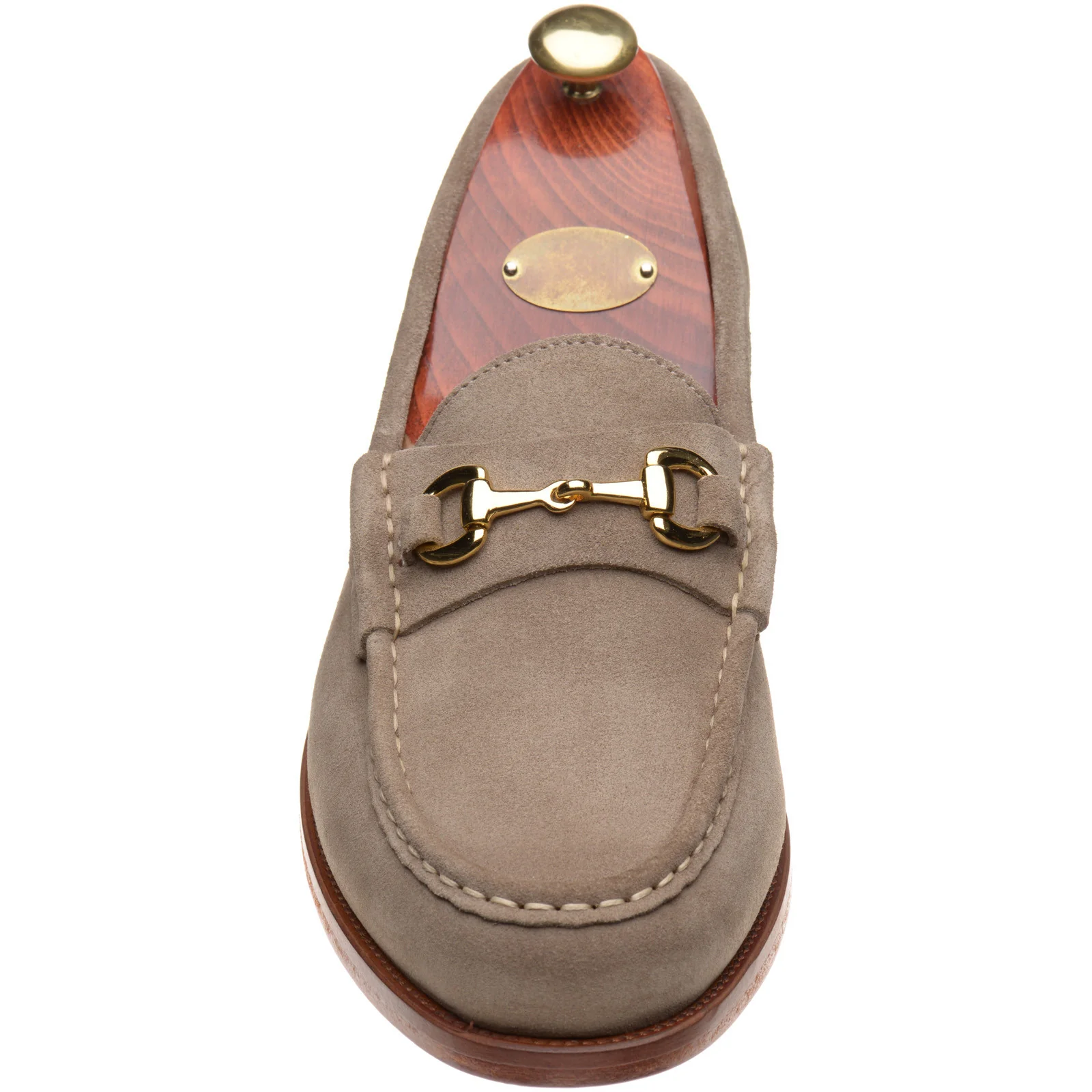 Wildsmith Model 53 mens loafers in taupe suede - Image 2