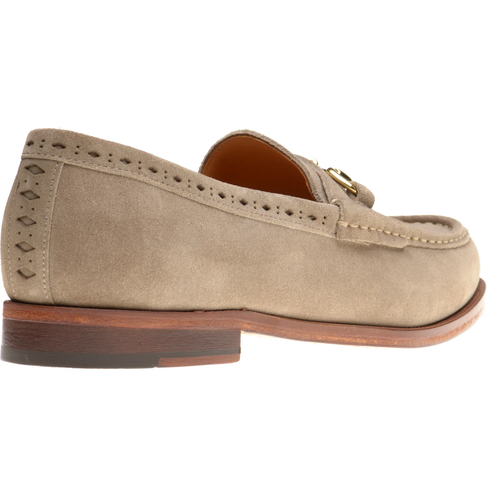 Wildsmith Model 53 mens loafers in taupe suede - Image 4