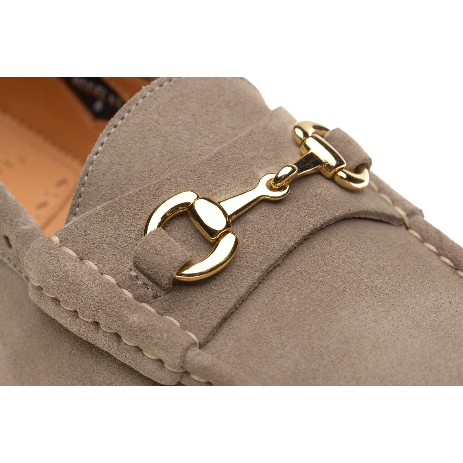 Wildsmith Model 53 mens loafers in taupe suede - Image 5