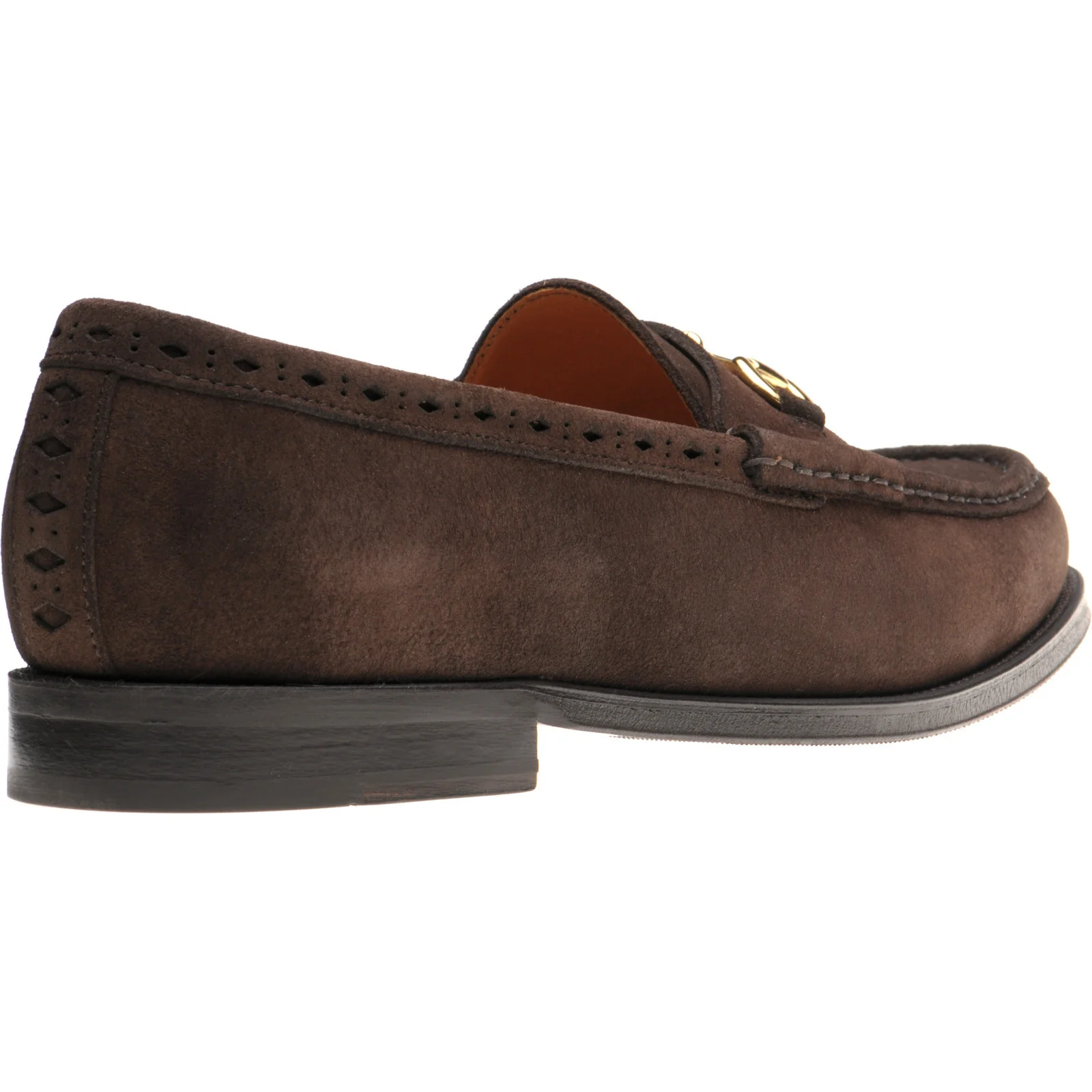 Wildsmith Model 53 mens rubber-soled loafers in dark brown suede - Image 4