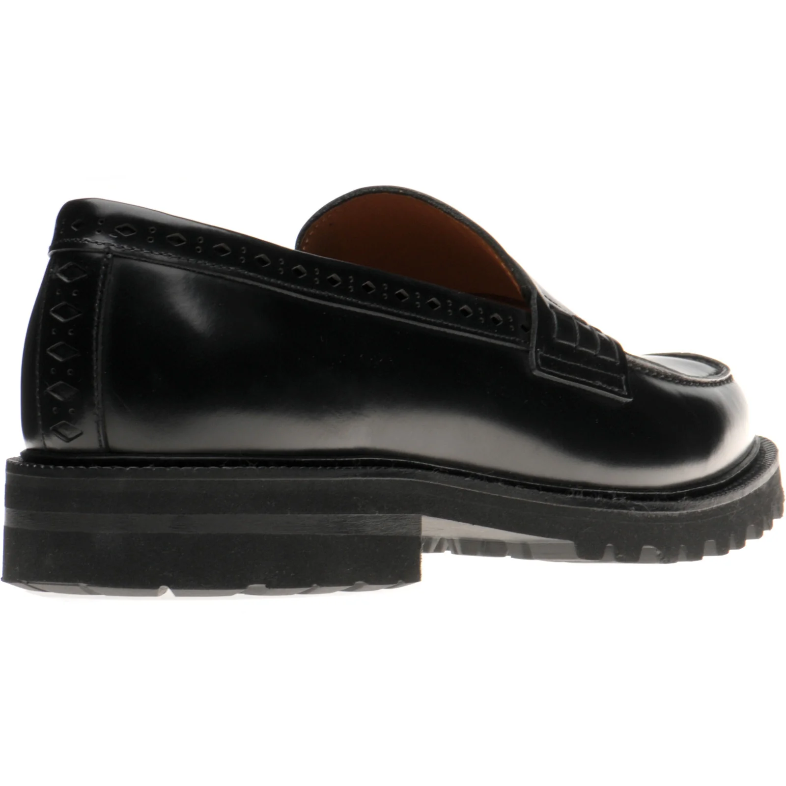 Wildsmith Model 55 mens rubber-soled loafers in black polished - Image 4