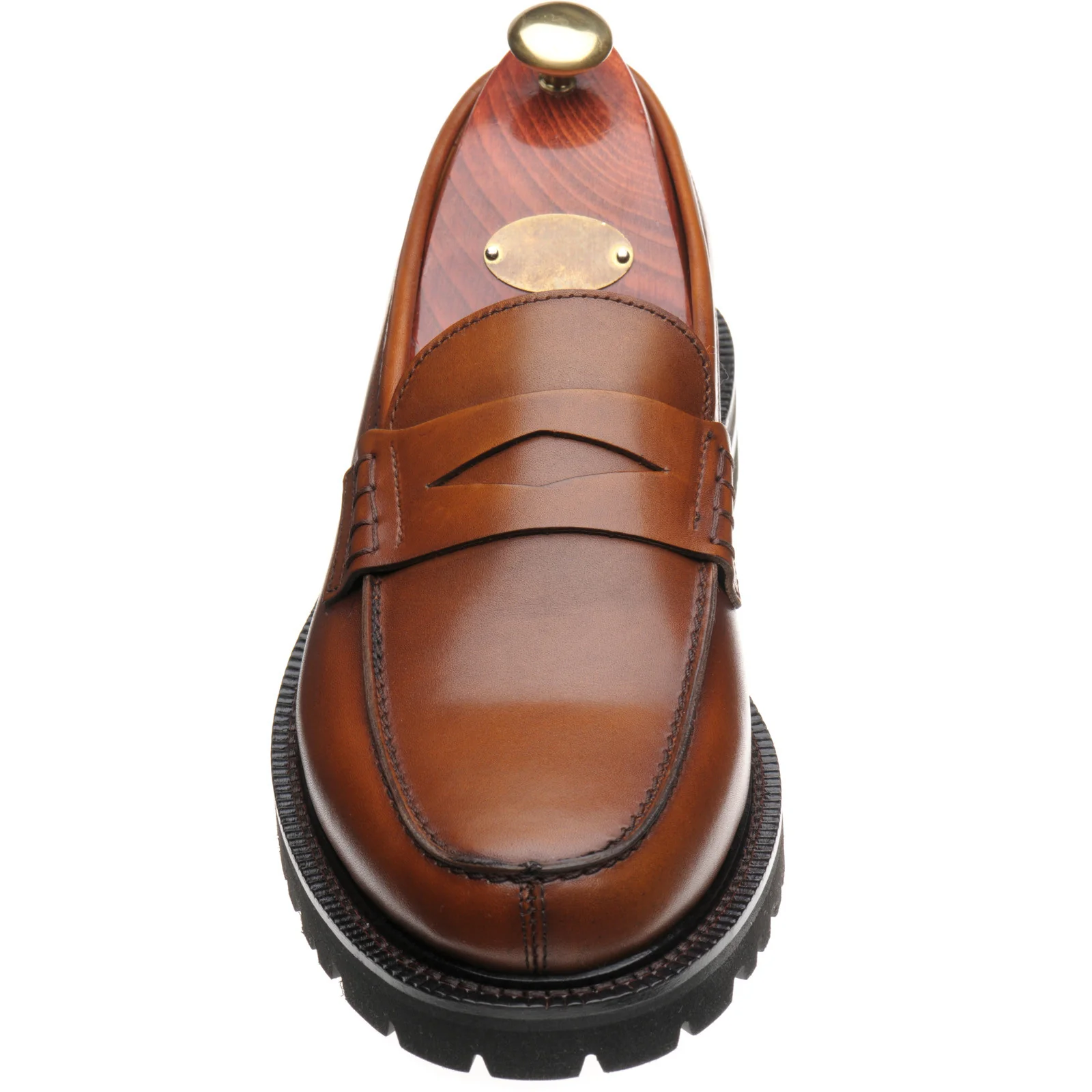 Wildsmith Model 55 mens rubber-soled loafers in british tan calf (second) - Image 2
