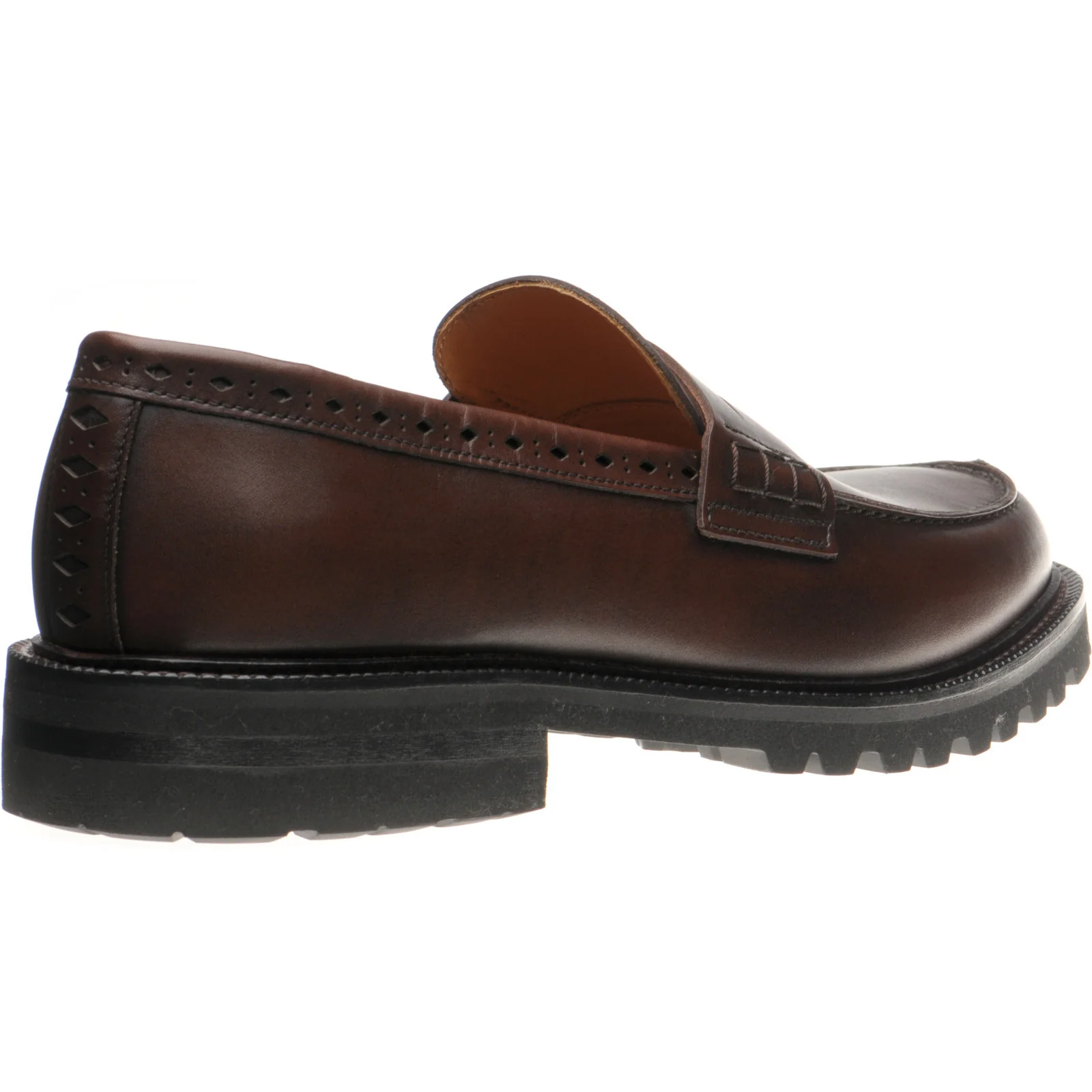 Wildsmith Model 55 mens rubber-soled loafers in dark brown calf - Image 4