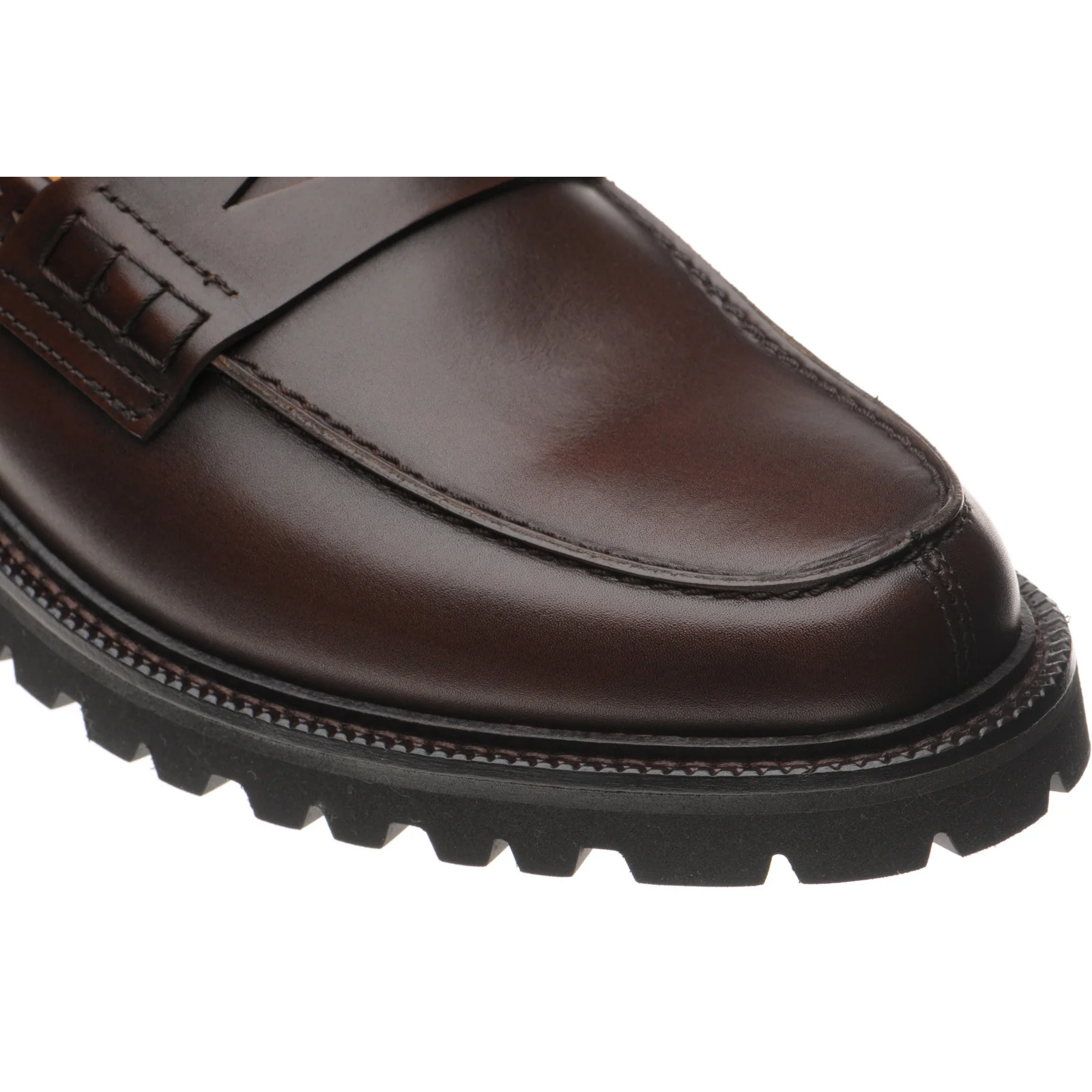 Wildsmith Model 55 mens rubber-soled loafers in dark brown calf - Image 5