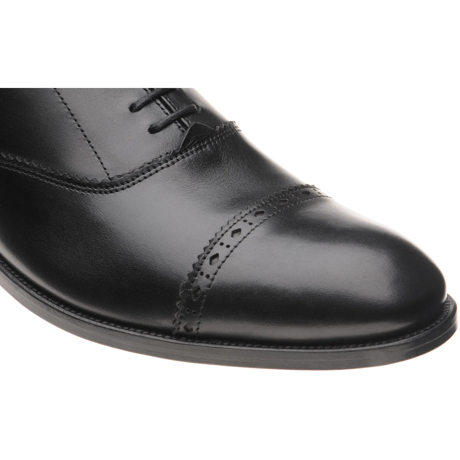 Wildsmith Model 65 mens semi-brogues in black calf - Image 5