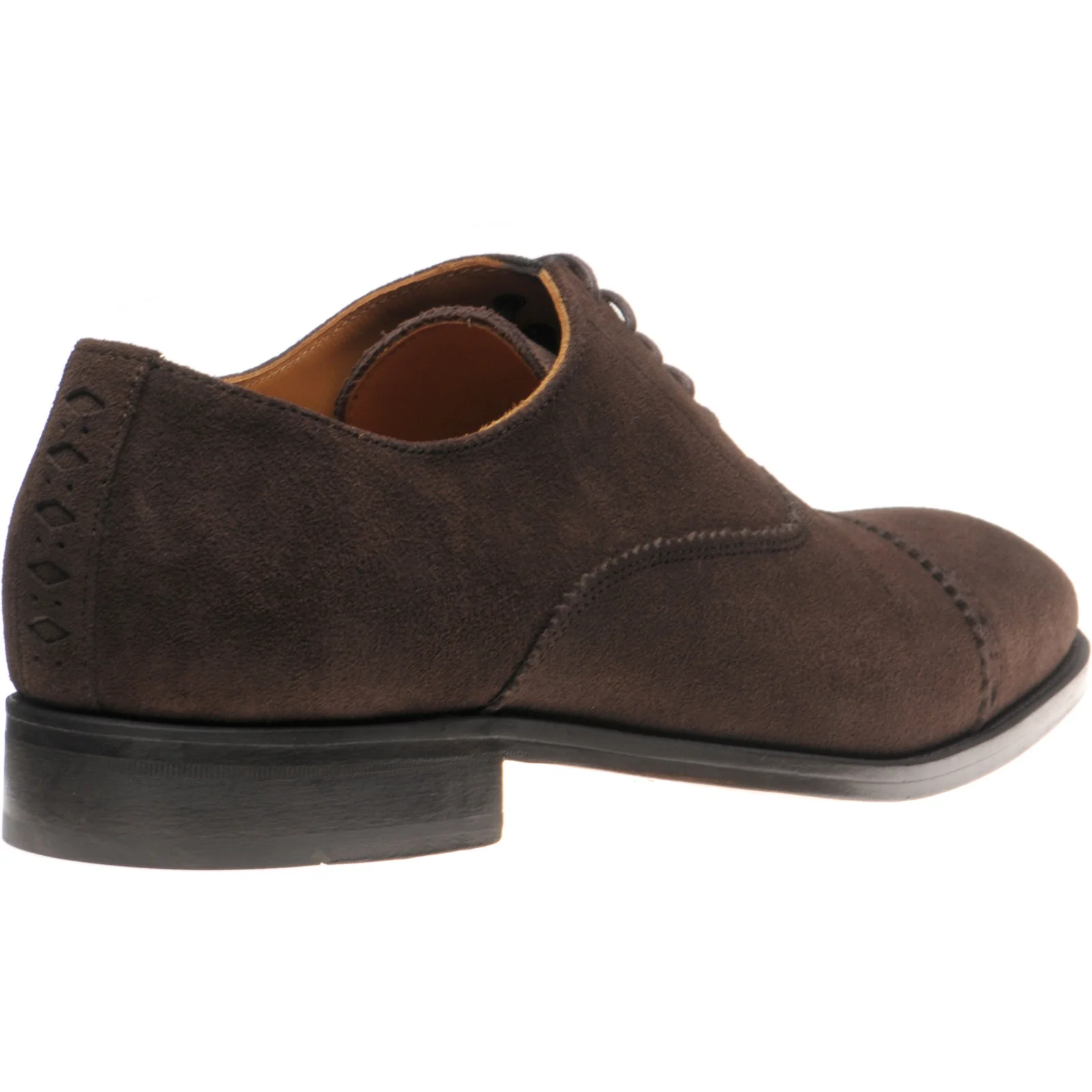 Wildsmith Model 65 mens semi-brogues in dark brown suede (second) - Image 4