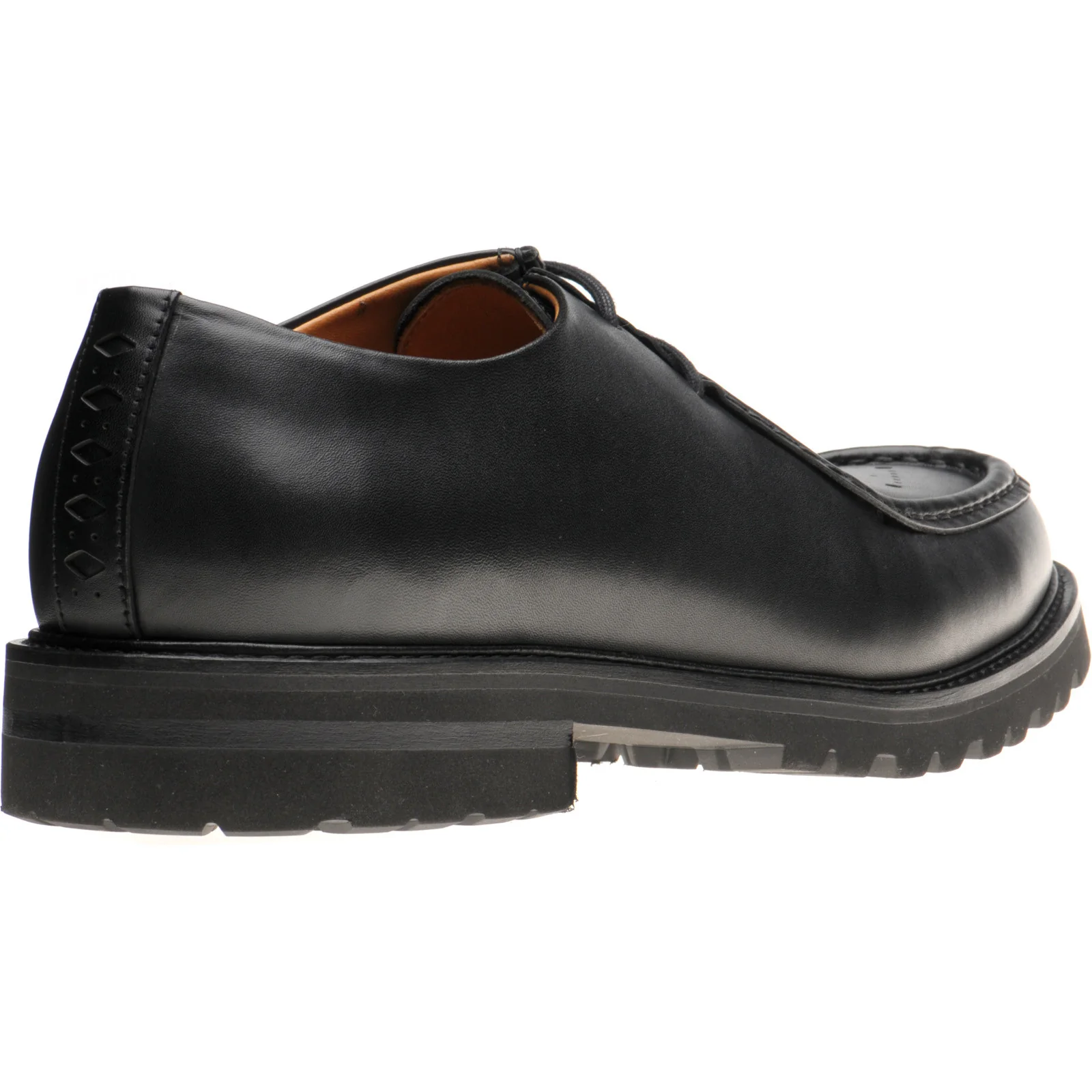 Wildsmith Model 68 mens rubber-soled Derby shoes in black calf - Image 4